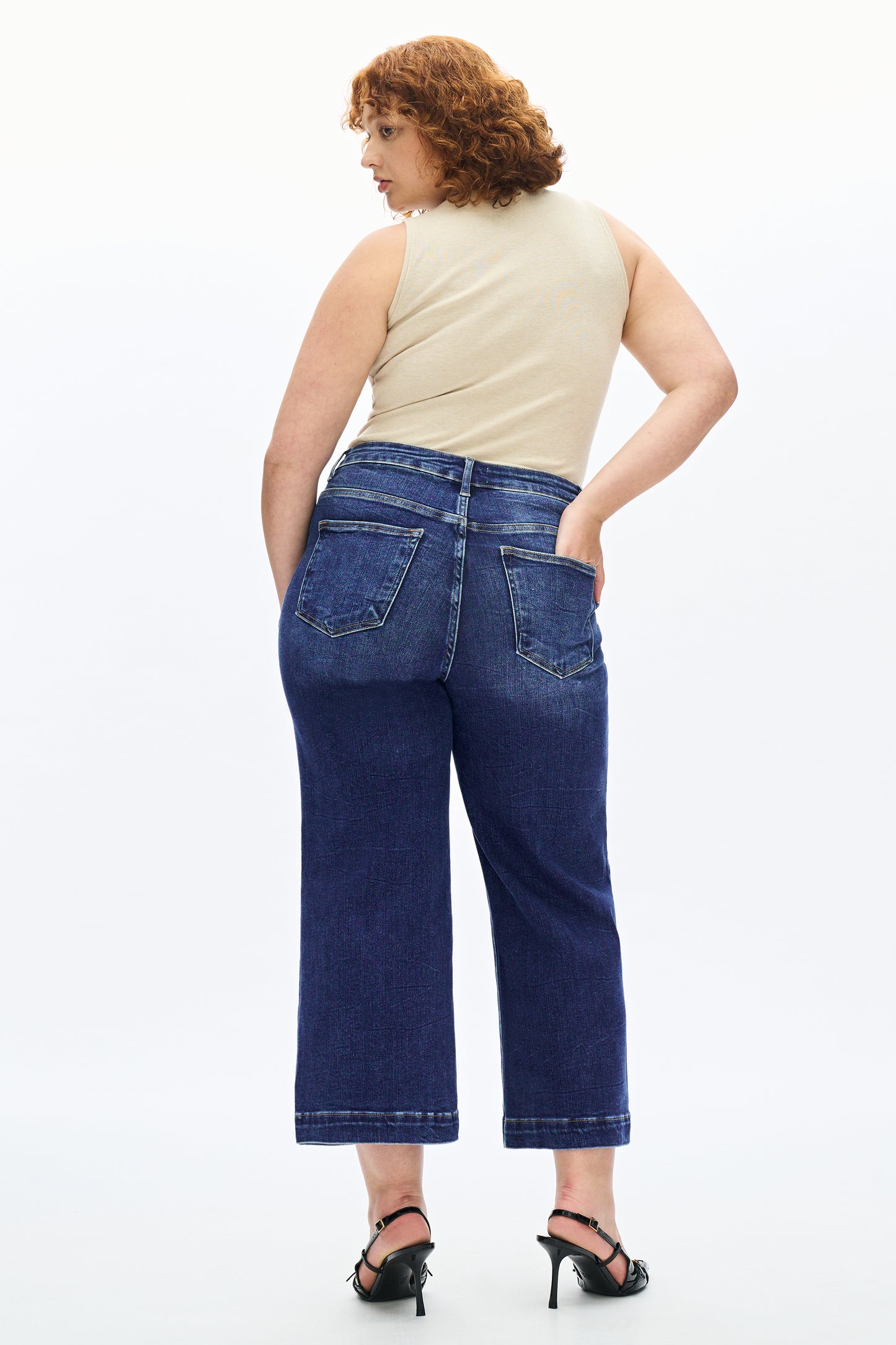 PLUS MID RISE WIDE LEG FLARE