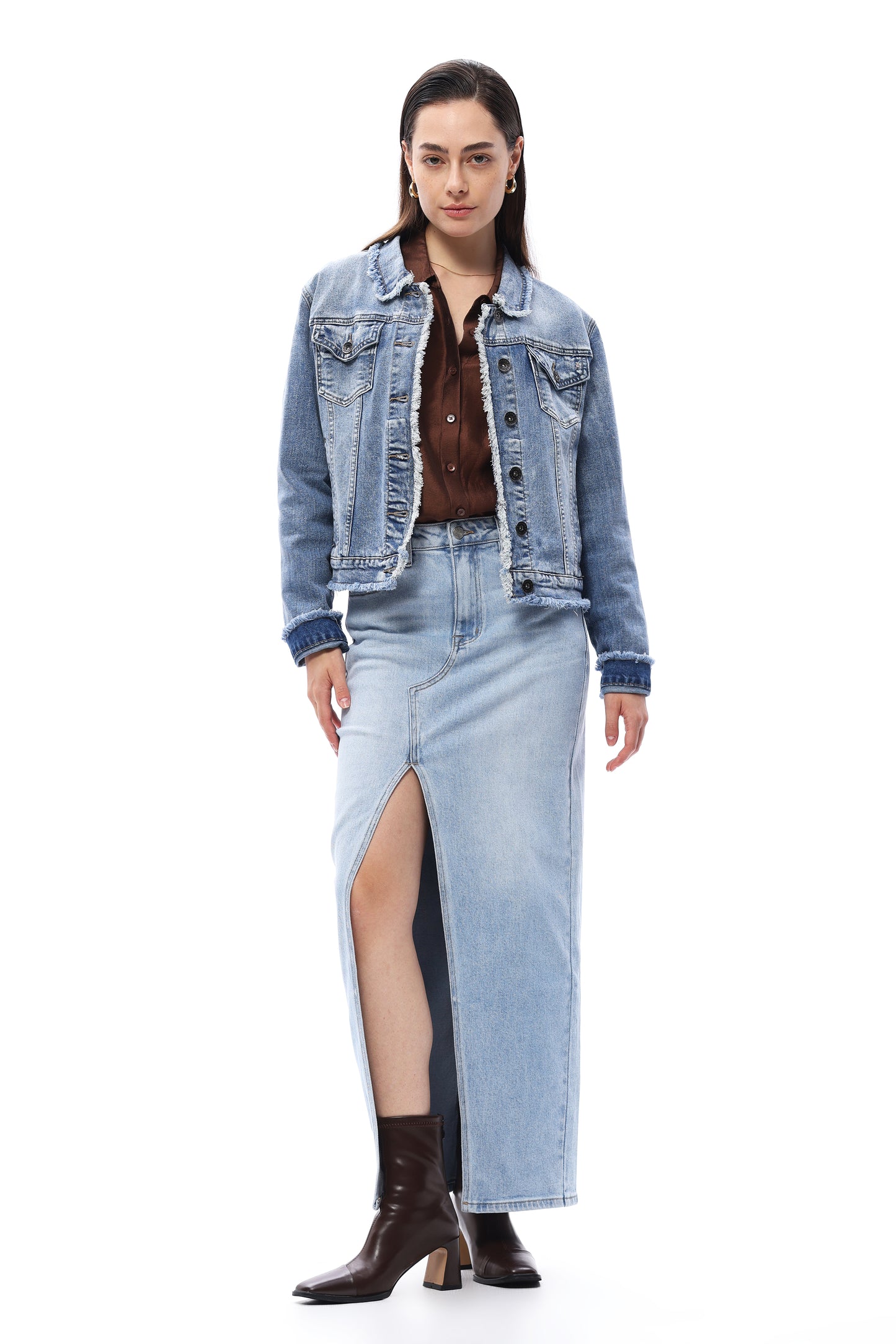 MID RISE LONG SKIRT