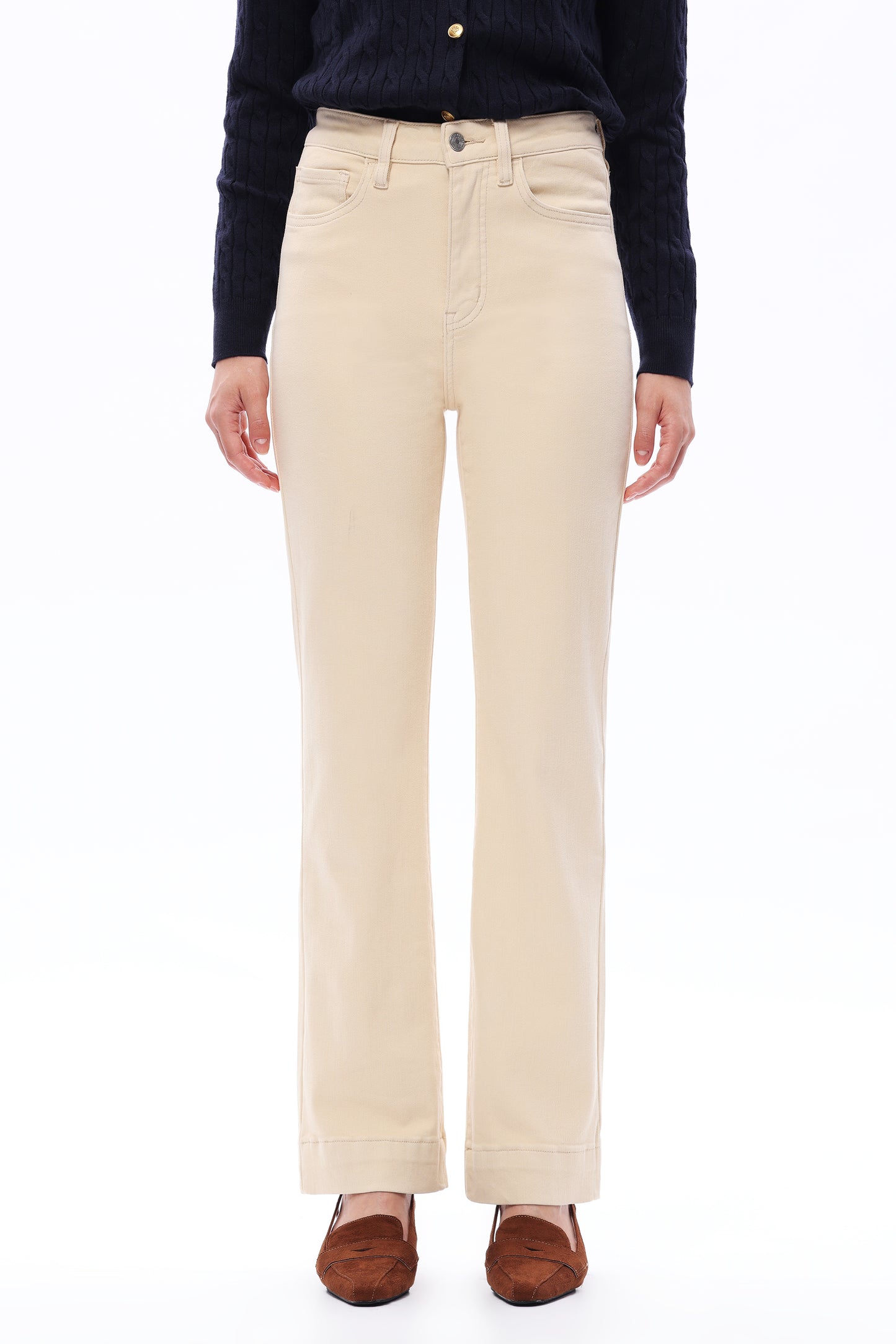 SUPER HIGH RISE BOOTCUT BYF1173 VANILLA GREAM
