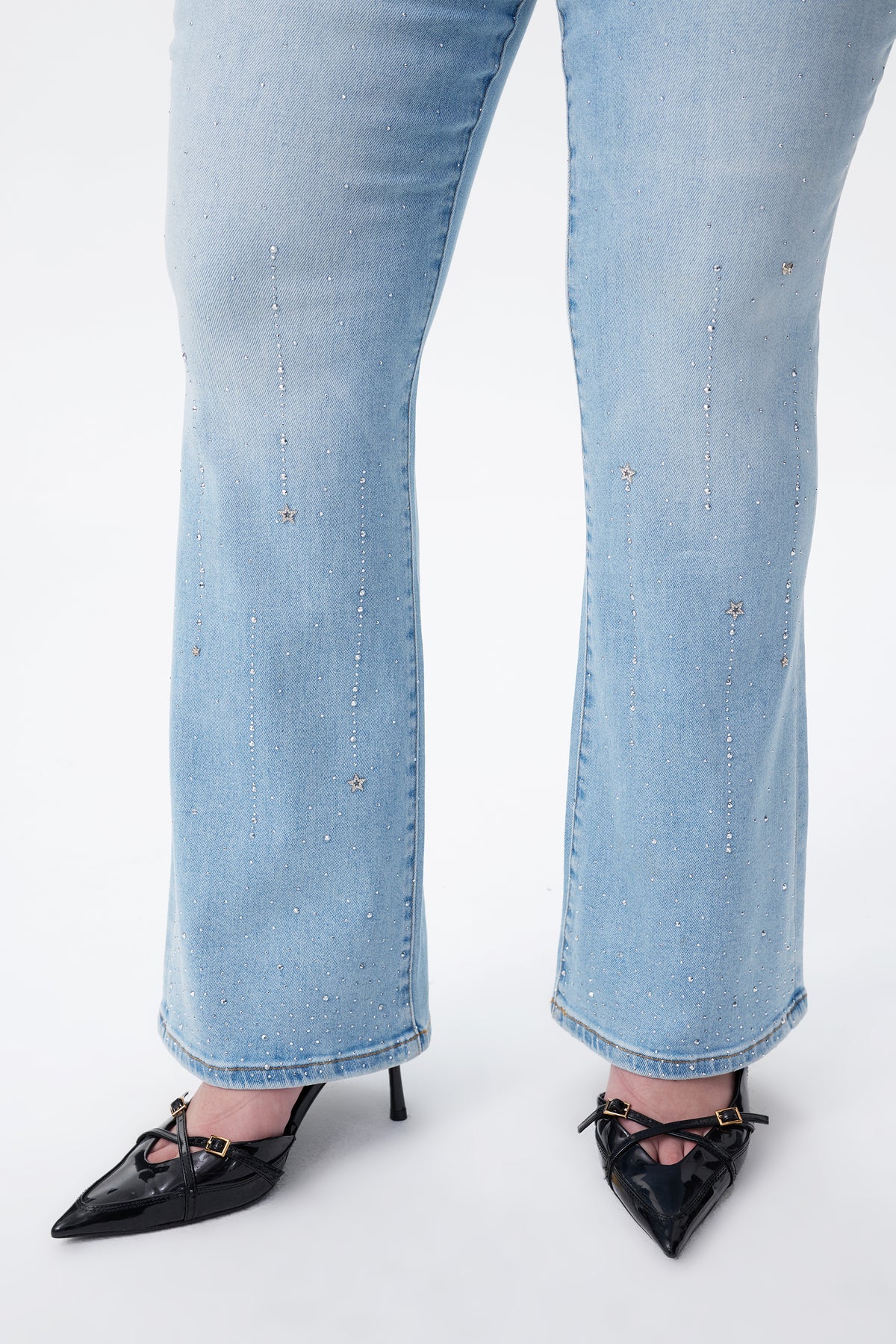 PLUS HIGH RISE BOOTCUT DENIM JEANS