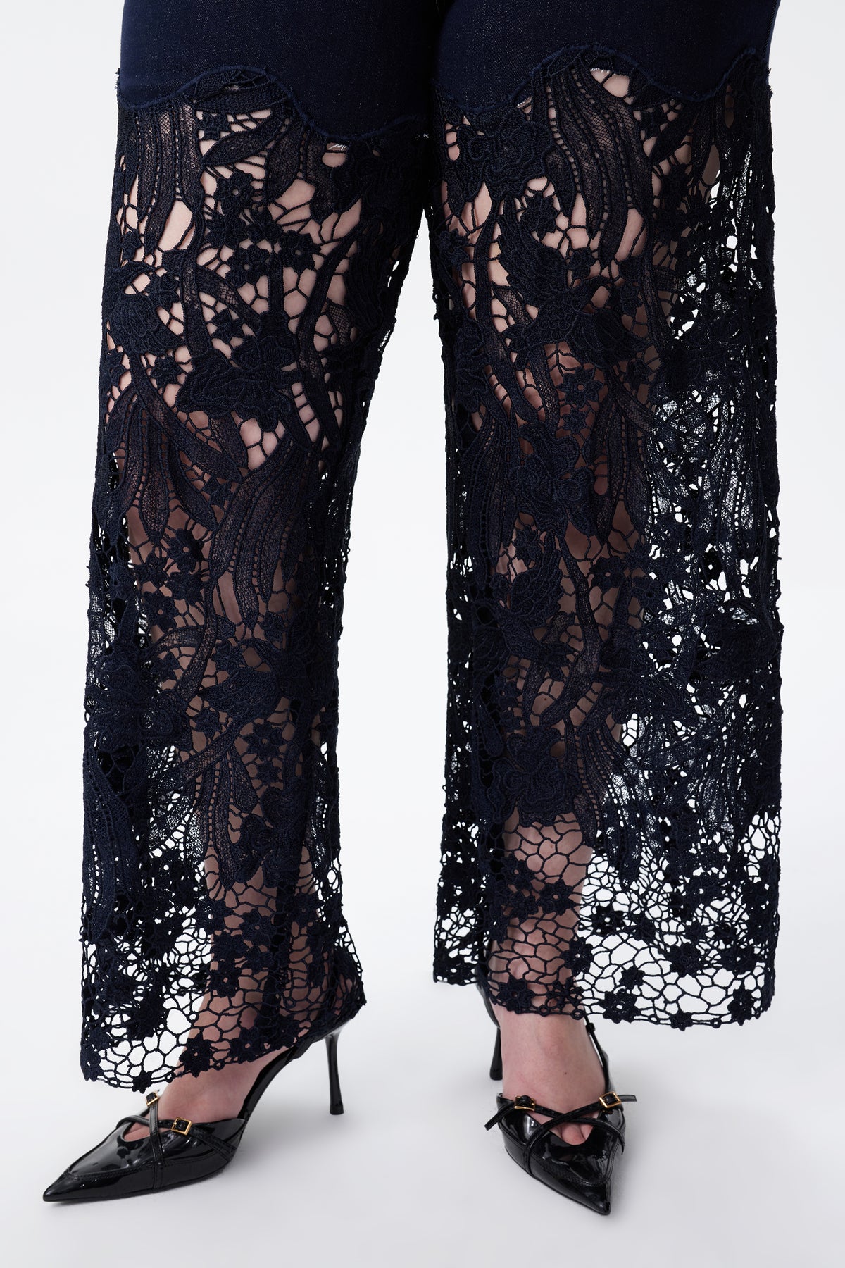 Plus Wide Leg Lece Jeans BYW8090B Inseam 30"(RINSE)