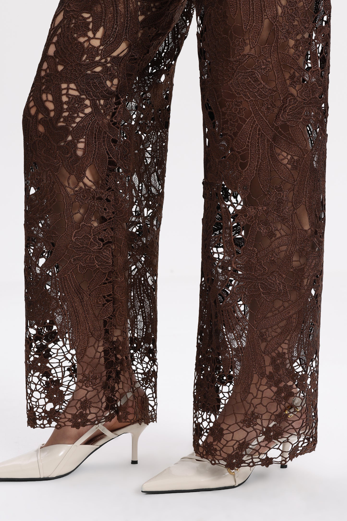 HIGH RISE LACE PANTS WITH RHINESTONE