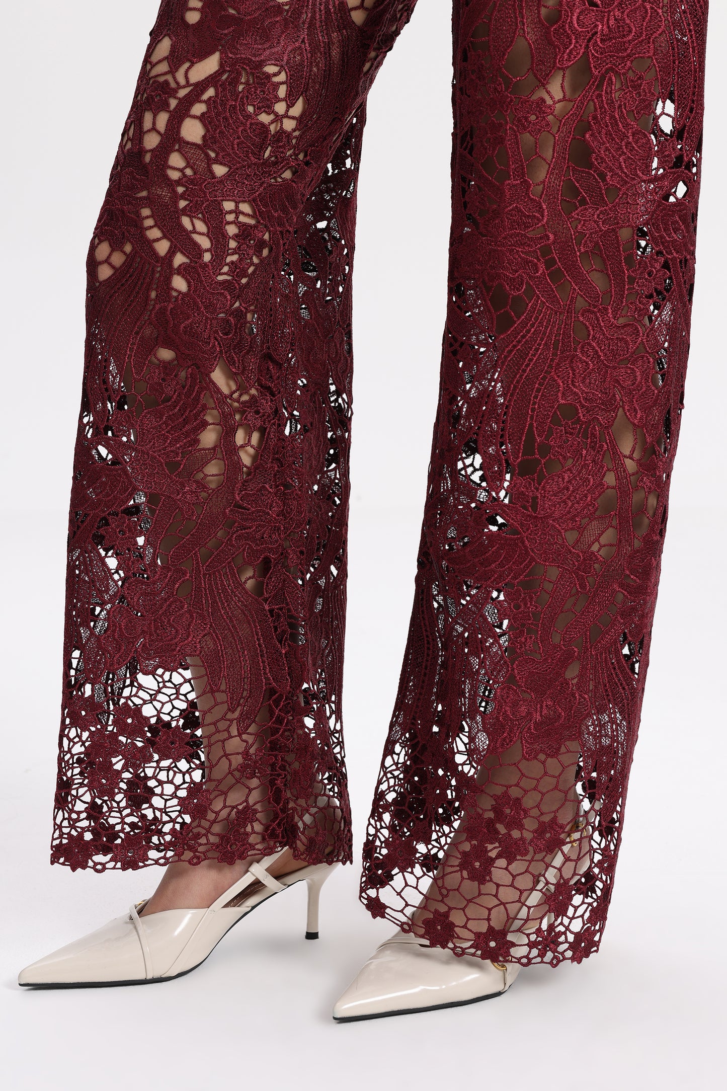 HIGH RISE LACE PANTS WITH RHINESTONE