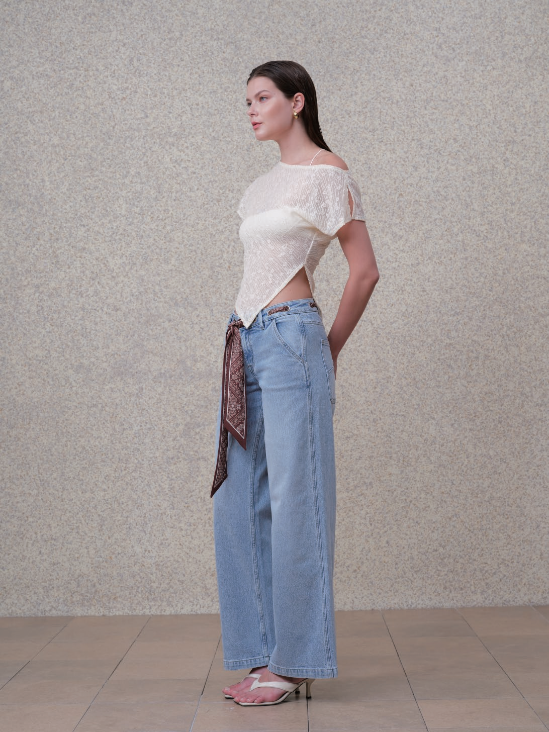 NEW YORK MID RISE WIDE LEG FULL JEANS BYW8417