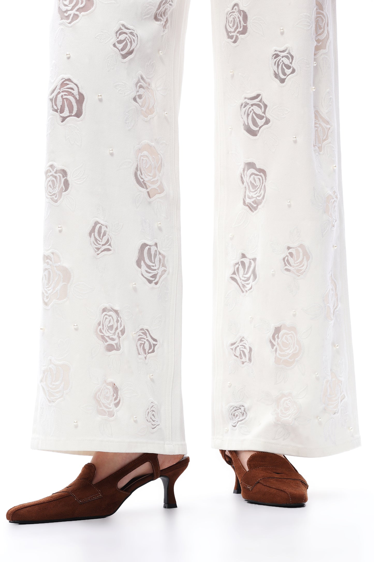 MID RISE WIDE LEG BYW8304 WHITE