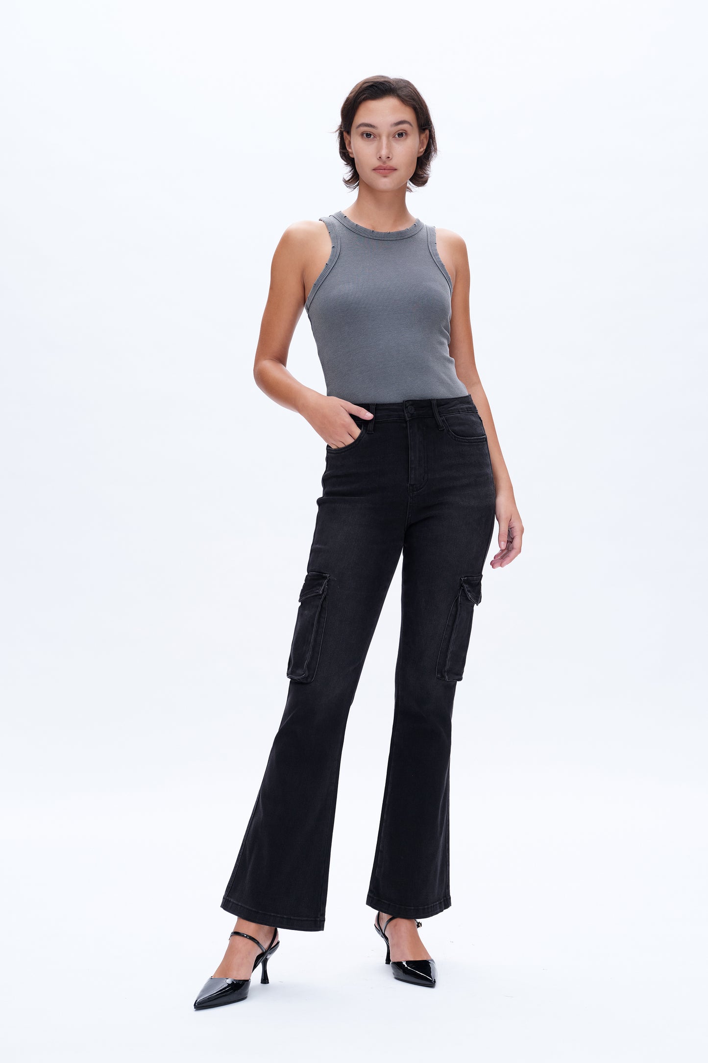 AMY HIGH RISE CARGO FLARED
