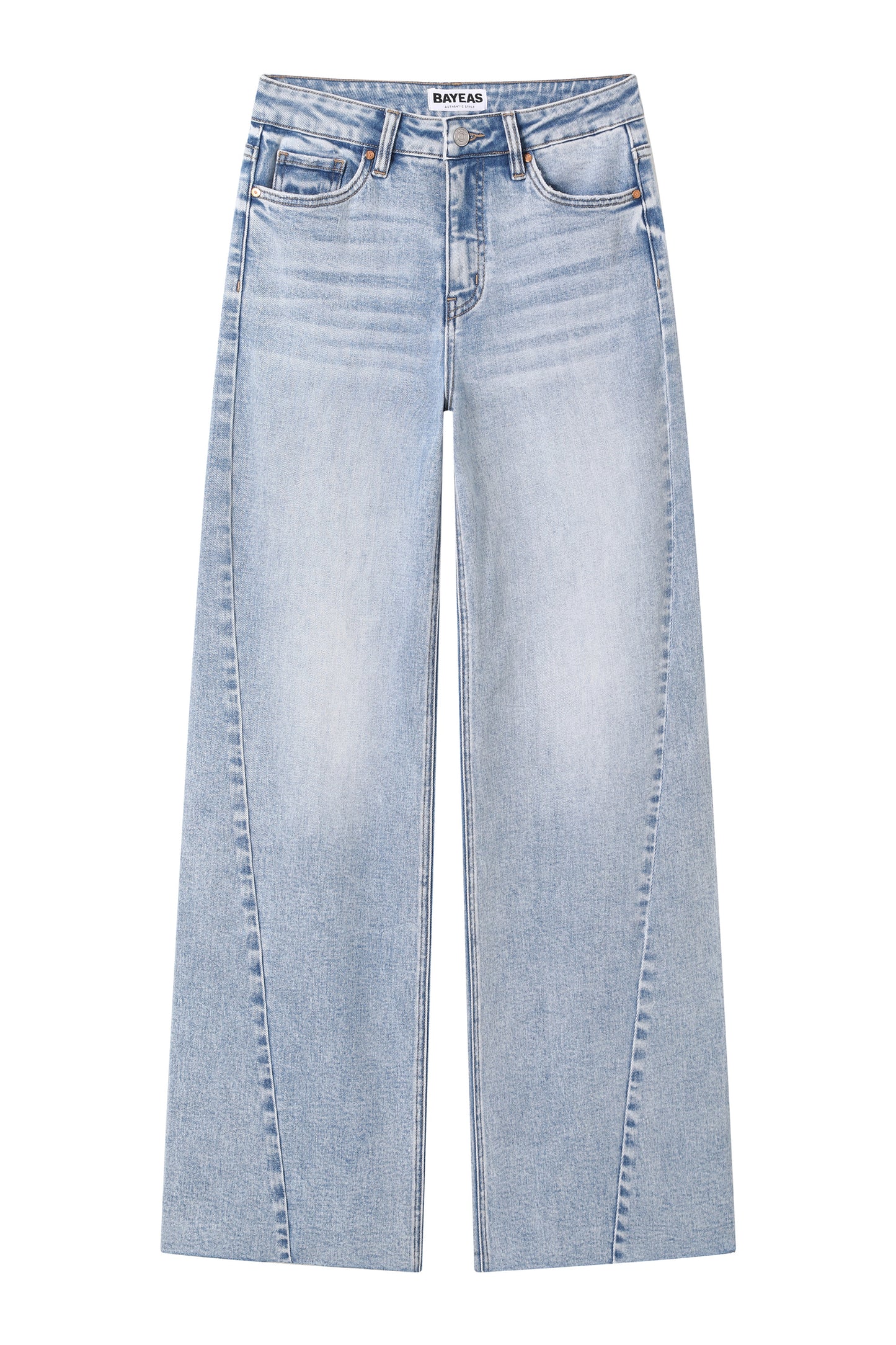 BETH HIGH RISE WIDE LEG DENIM JEANS BYW8185 (BYHE264) LIGHT BLUE