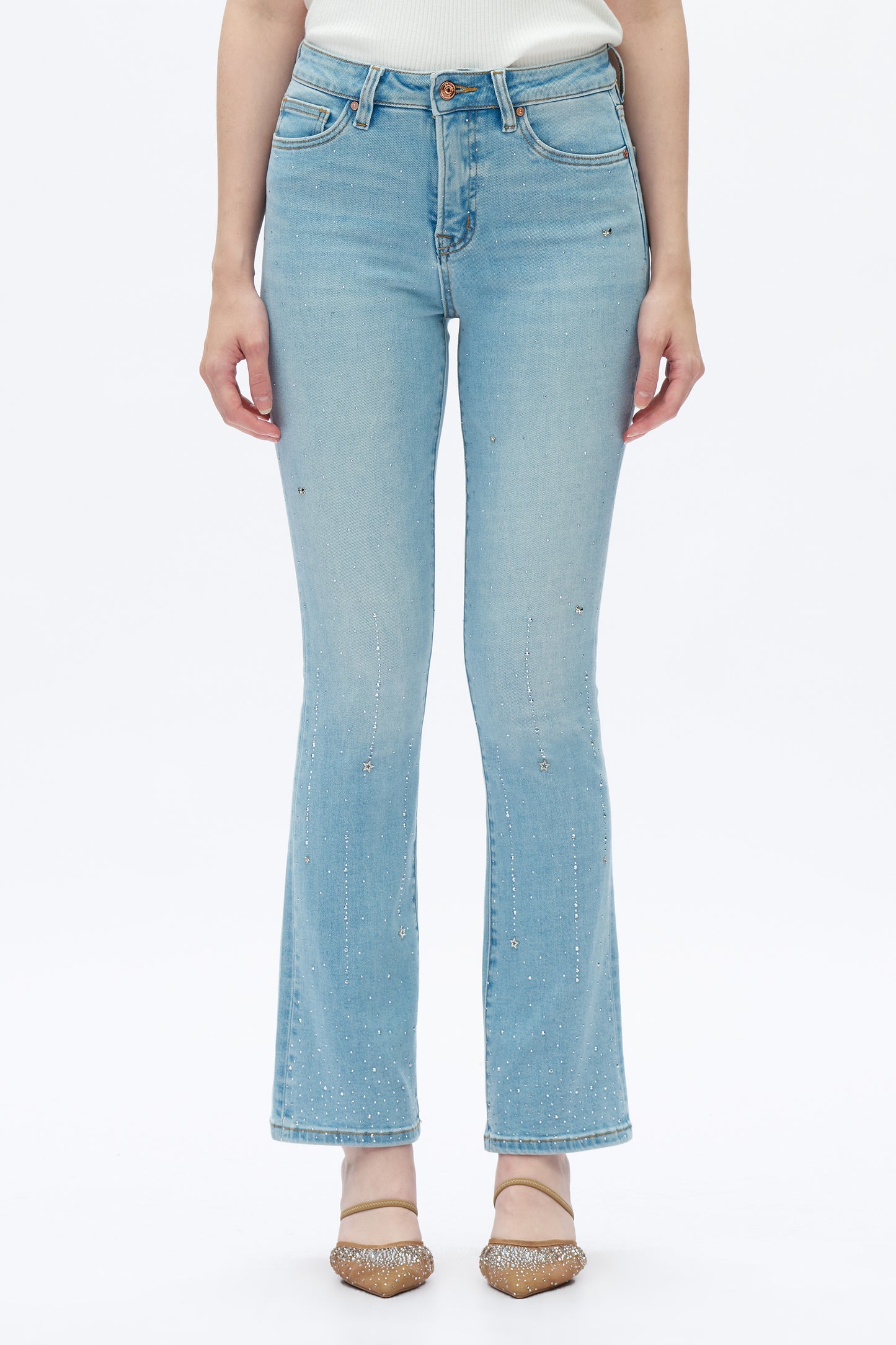PLUS HIGH RISE BOOTCUT DENIM JEANS