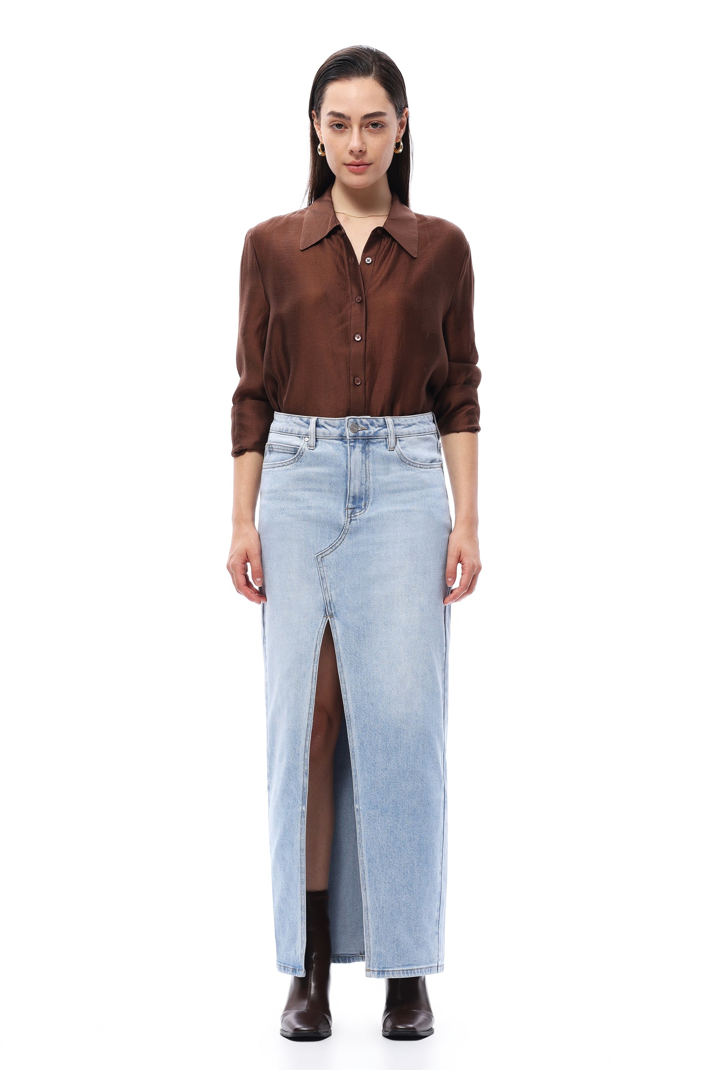 MID RISE LONG SKIRT