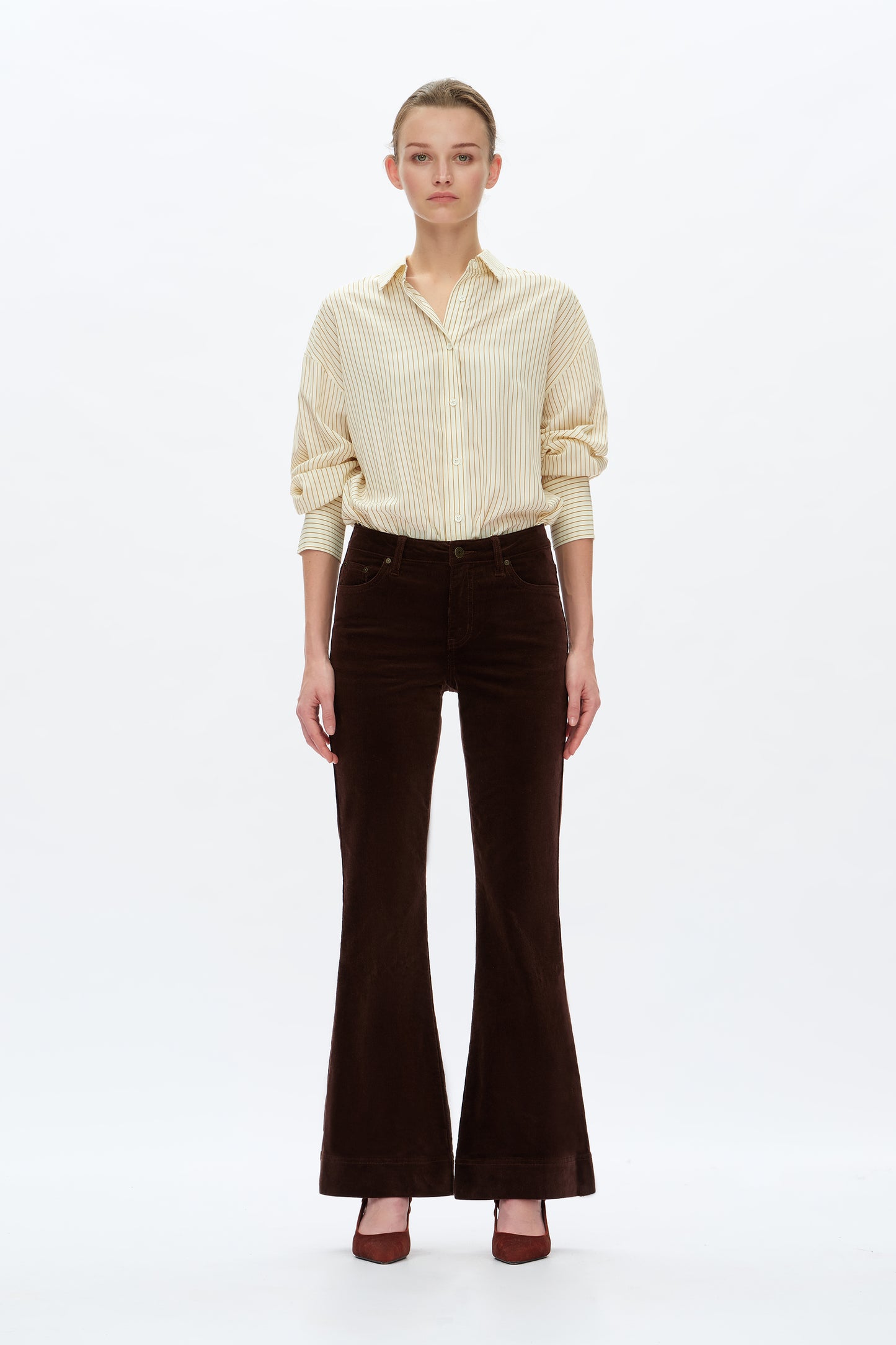 MID RISE CORDUROY FLARED