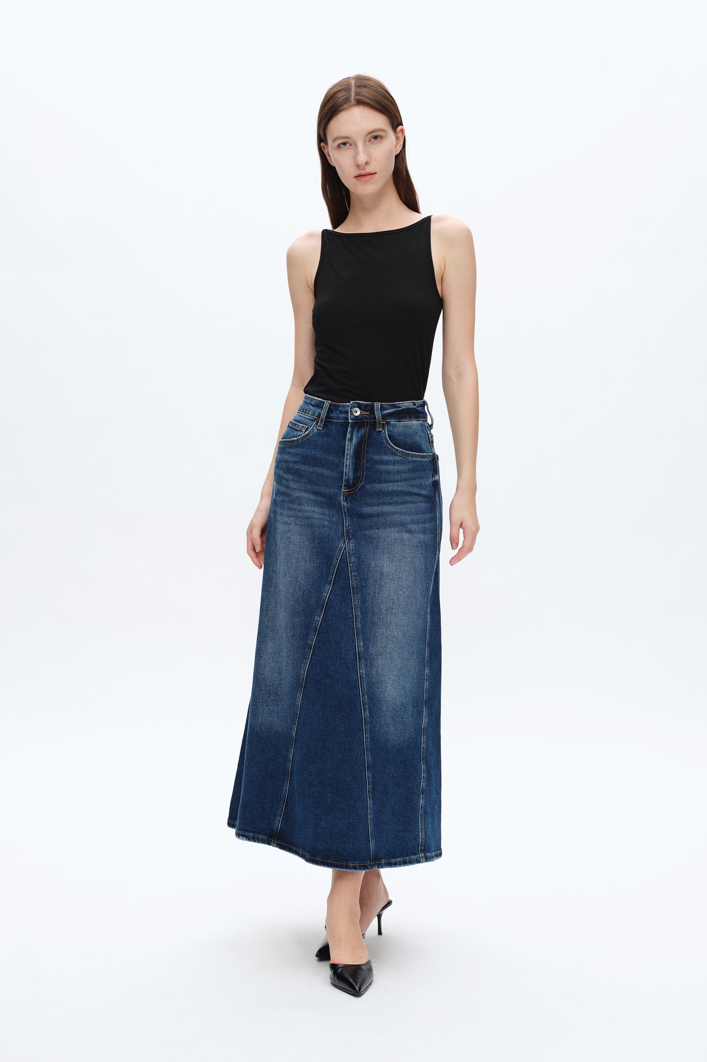 WASHED A LINE SKIRT