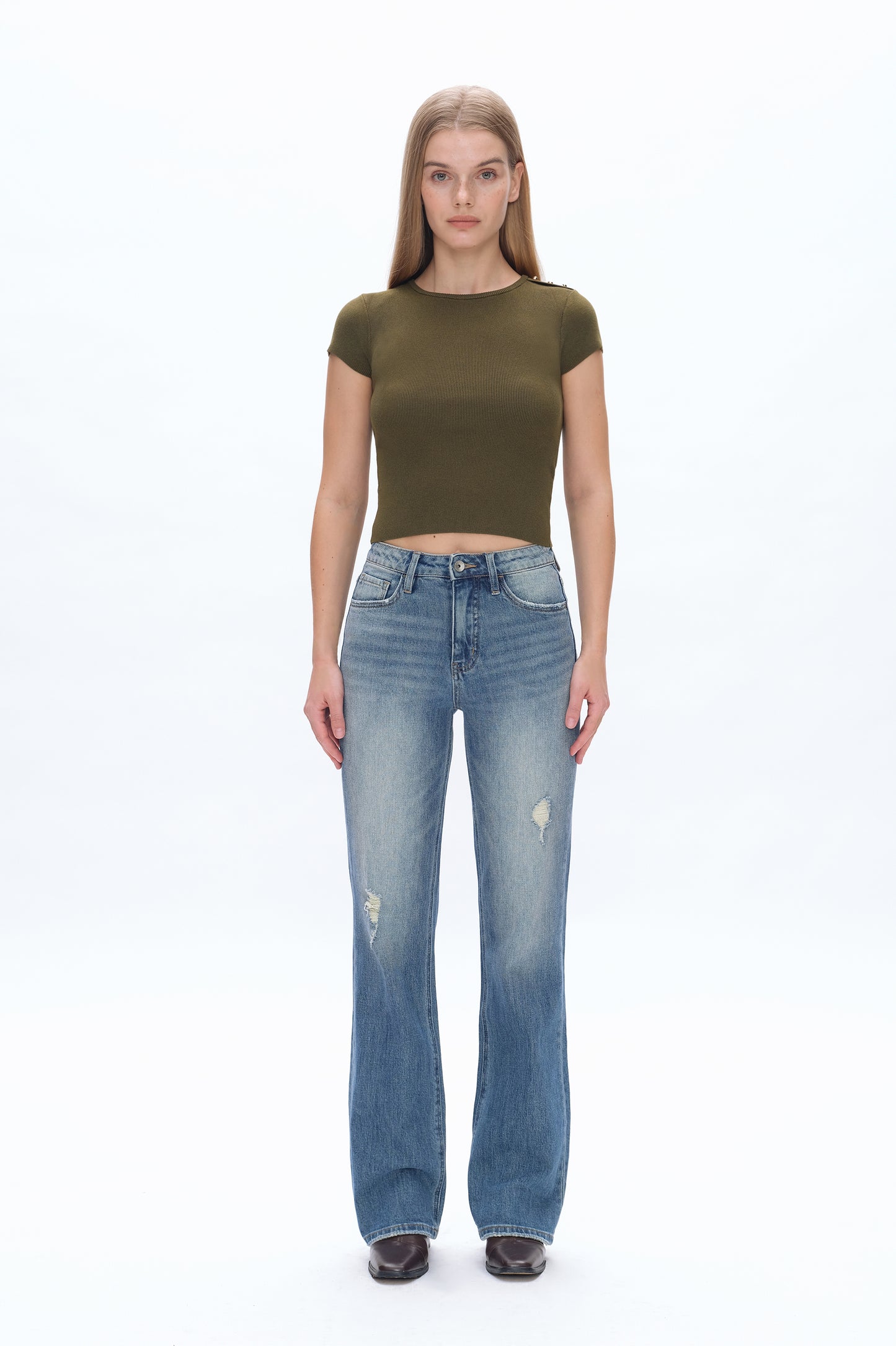 SUPER HIGH RISE BOOTCUT JEANS BYF1113 RETRO