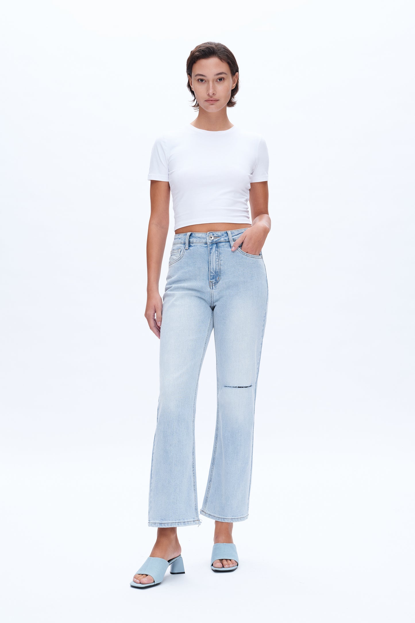 ALVA HIGH RISE STRAIGHT JEANS BYT5188 (BYHE118) BLUE LOVE