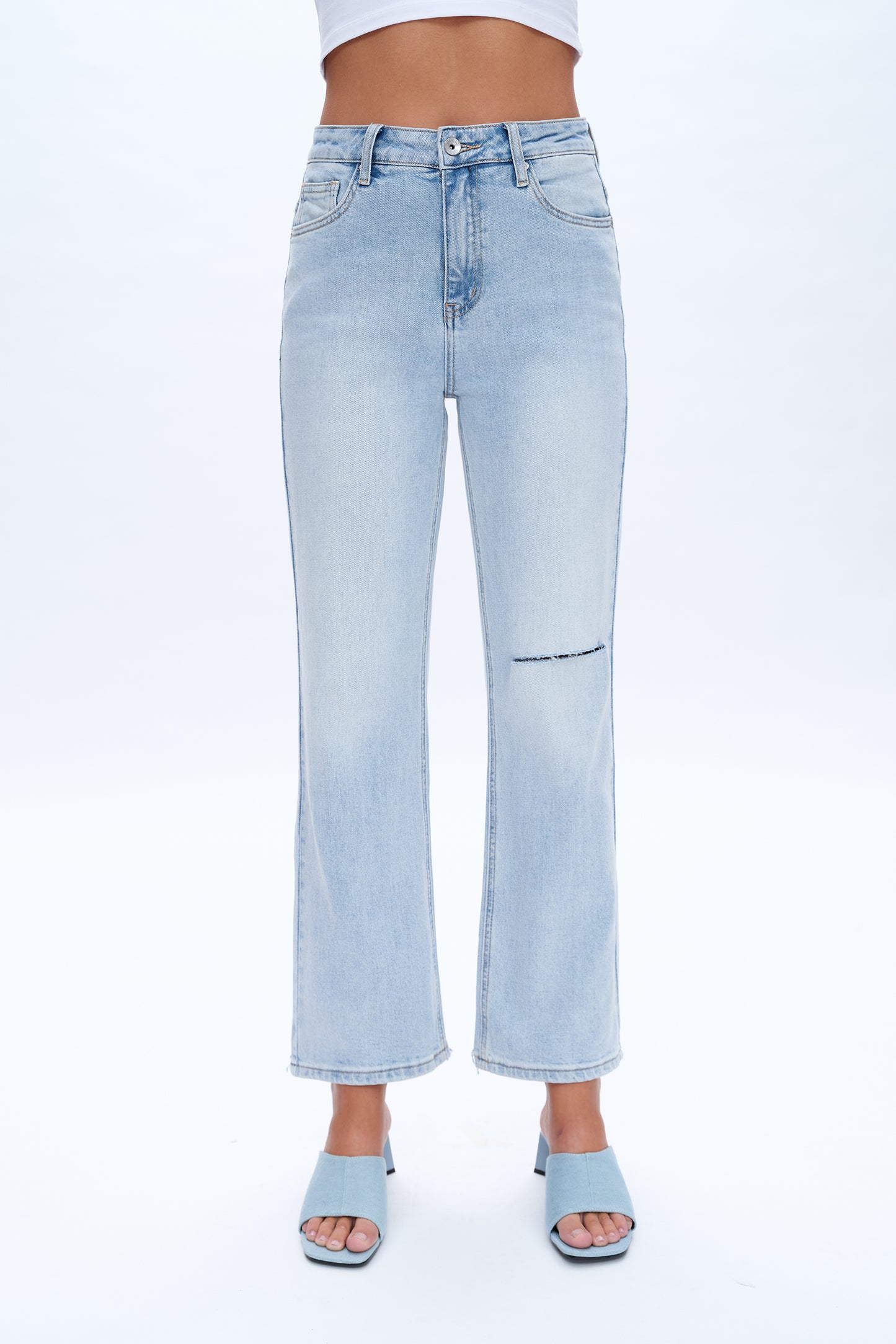ALVA HIGH RISE STRAIGHT JEANS BYT5188 (BYHE118) BLUE LOVE