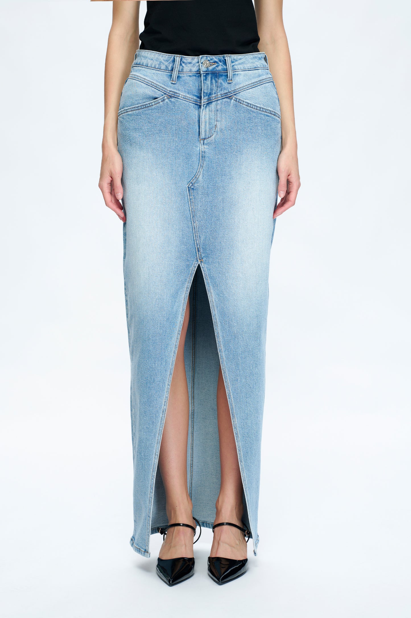 LAUREN MID RISE MAXI SKIRT