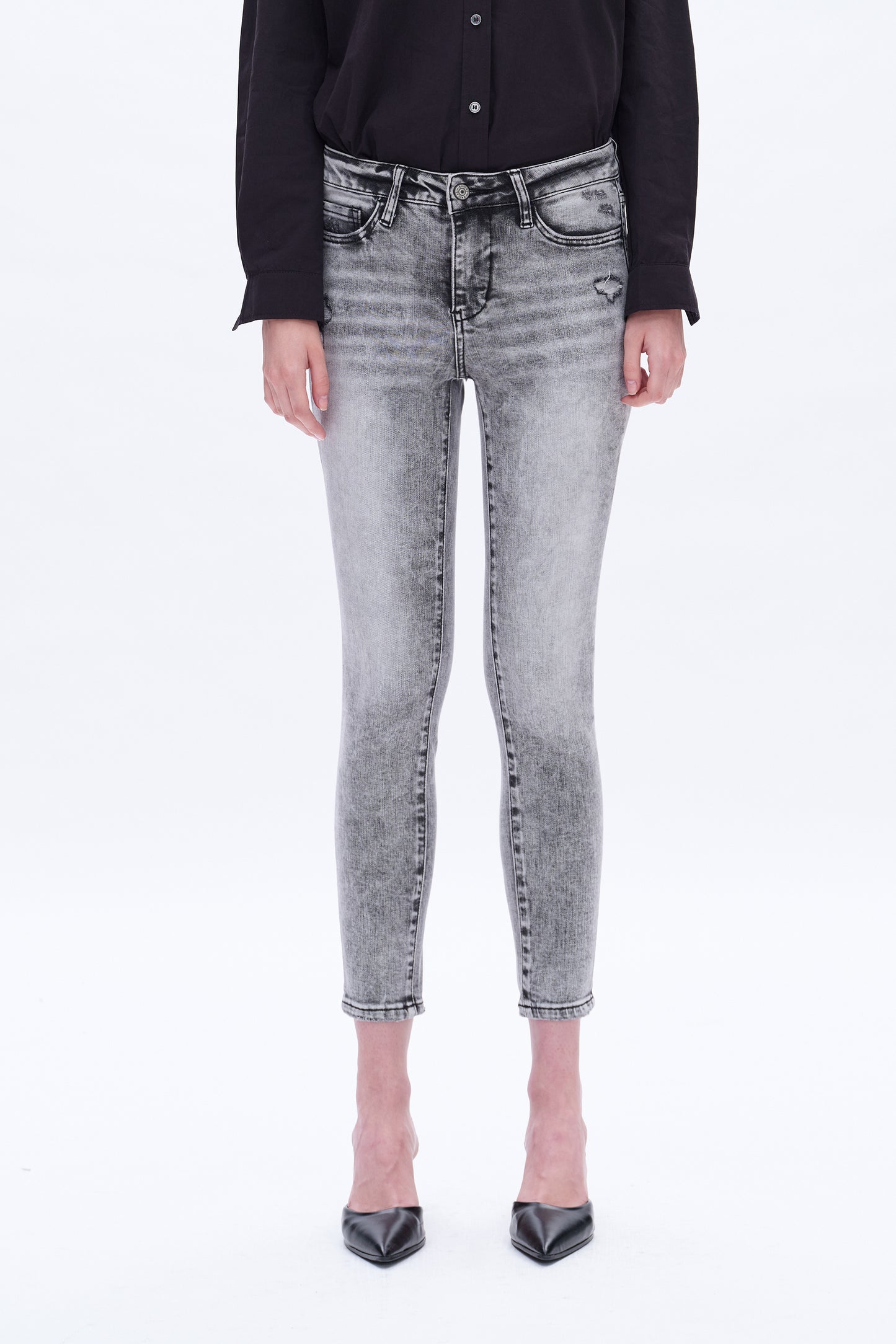 MIDDLE RISE ANKLE SKINNY