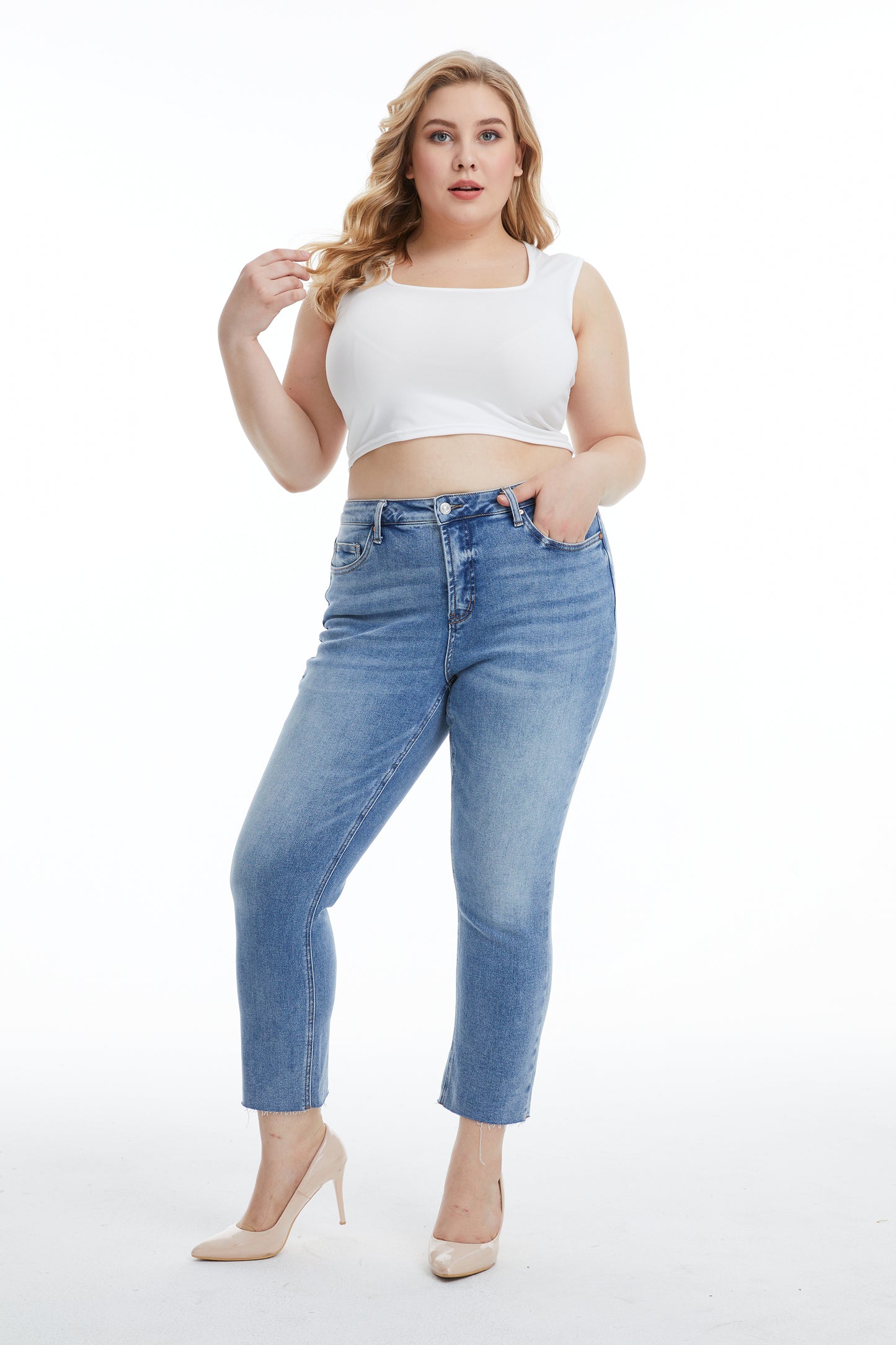 PLUS MID RISE SKINNY ANKLE