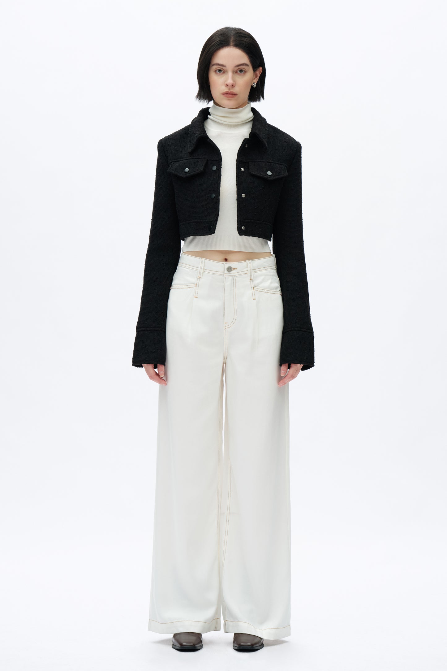 HIGH RISE PLEATED WIDE LEG
