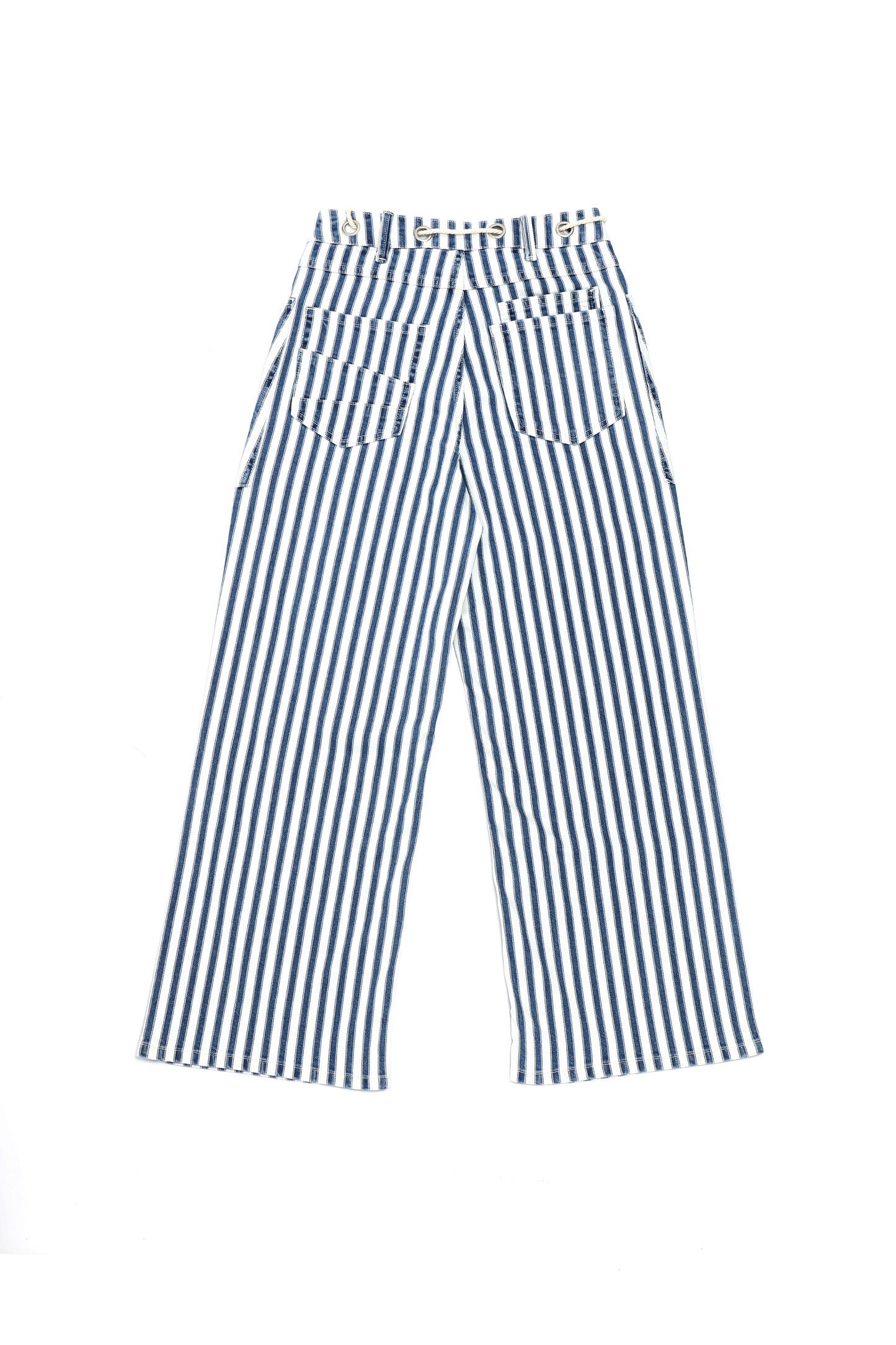 TAMSIN HIGH RISE WIDE LEG BYW8295S (BYJJ054S) WHITE AND BLUE