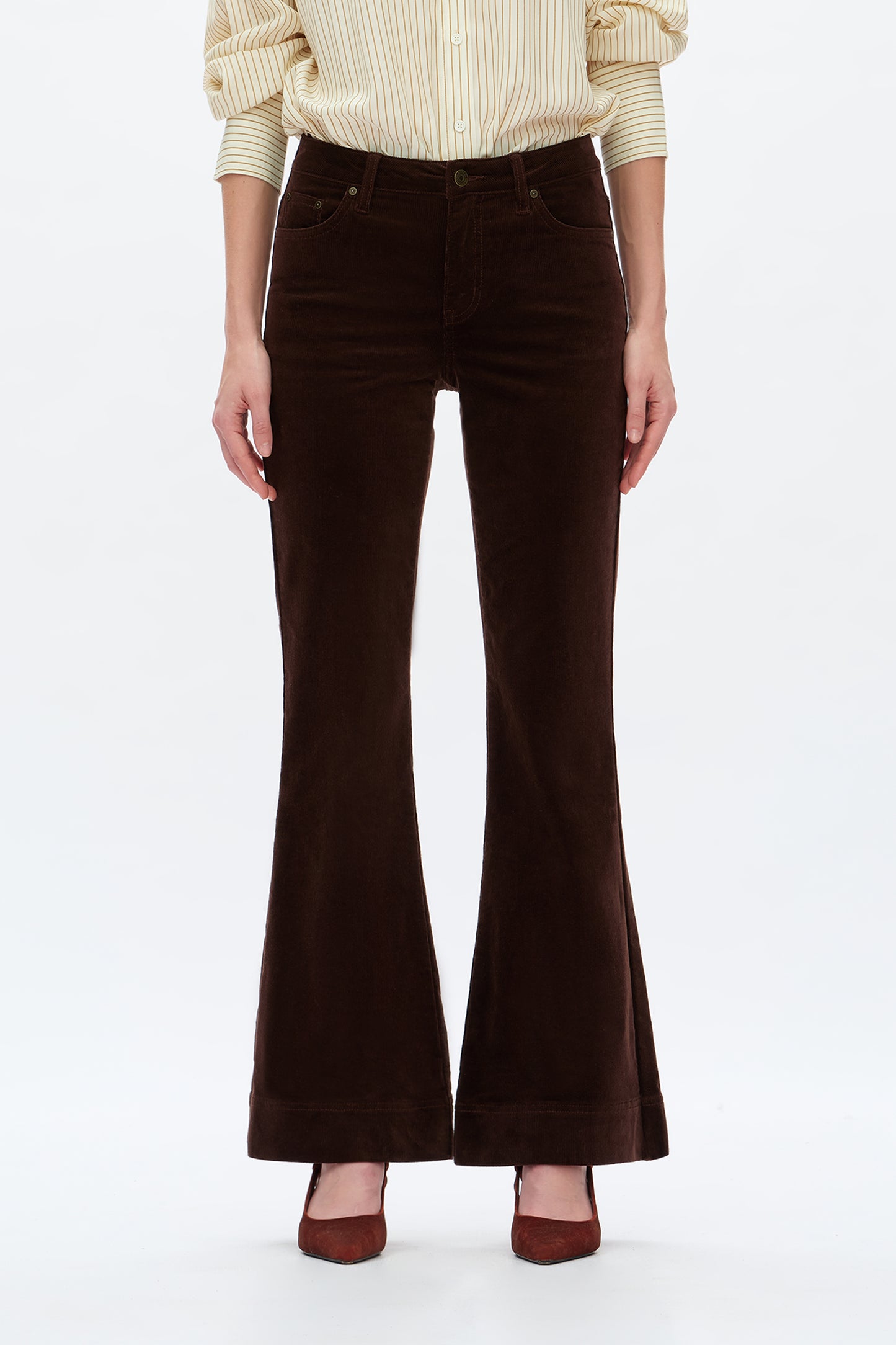 MID RISE CORDUROY FLARED