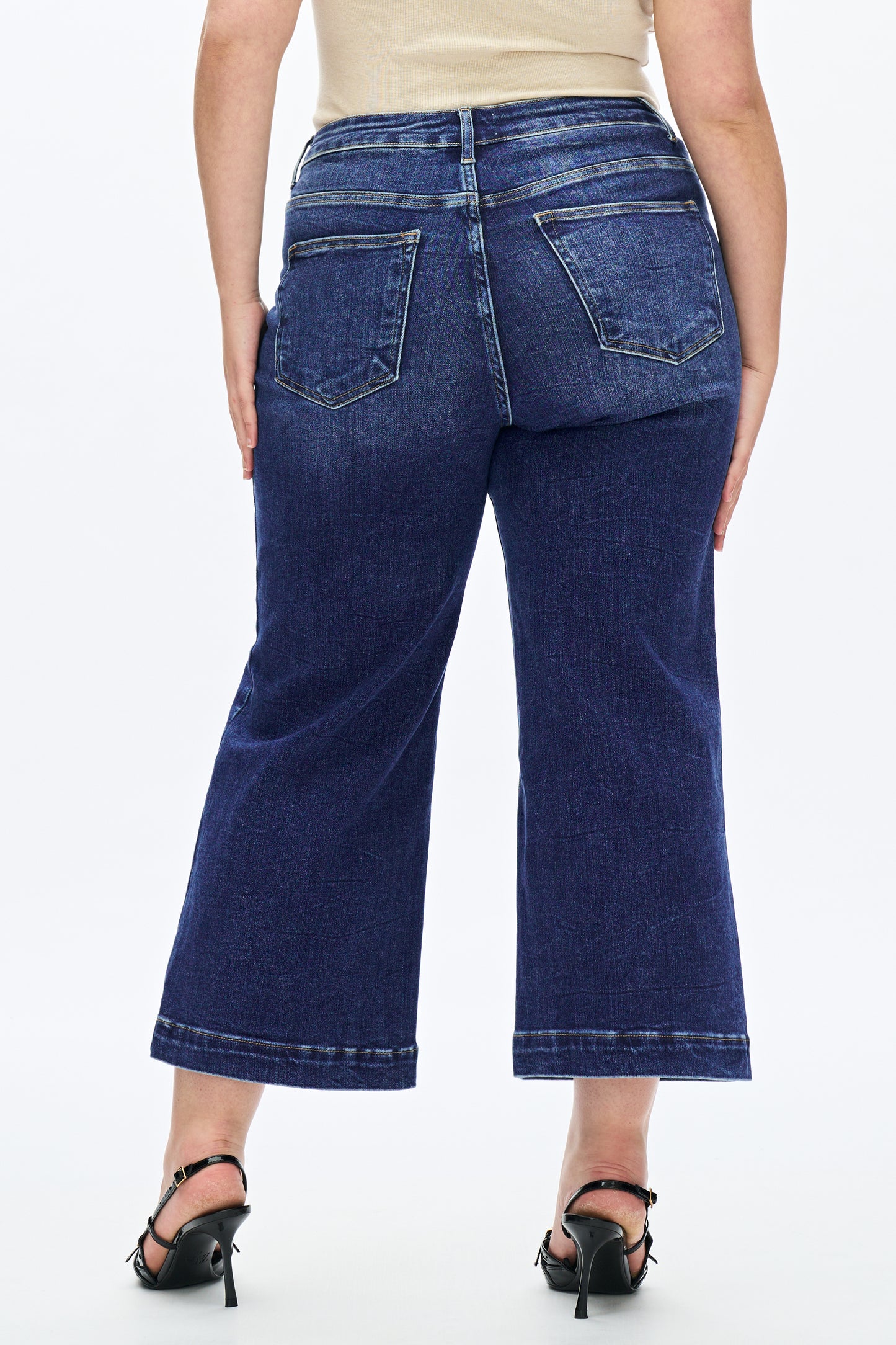 PLUS MID RISE WIDE LEG FLARE