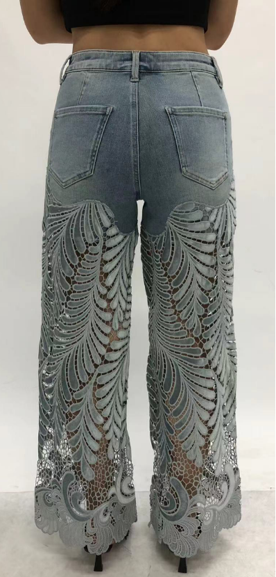 NEW YORK HIGH RISE FLARED WIDE LEG FULL JEANS BYW8426