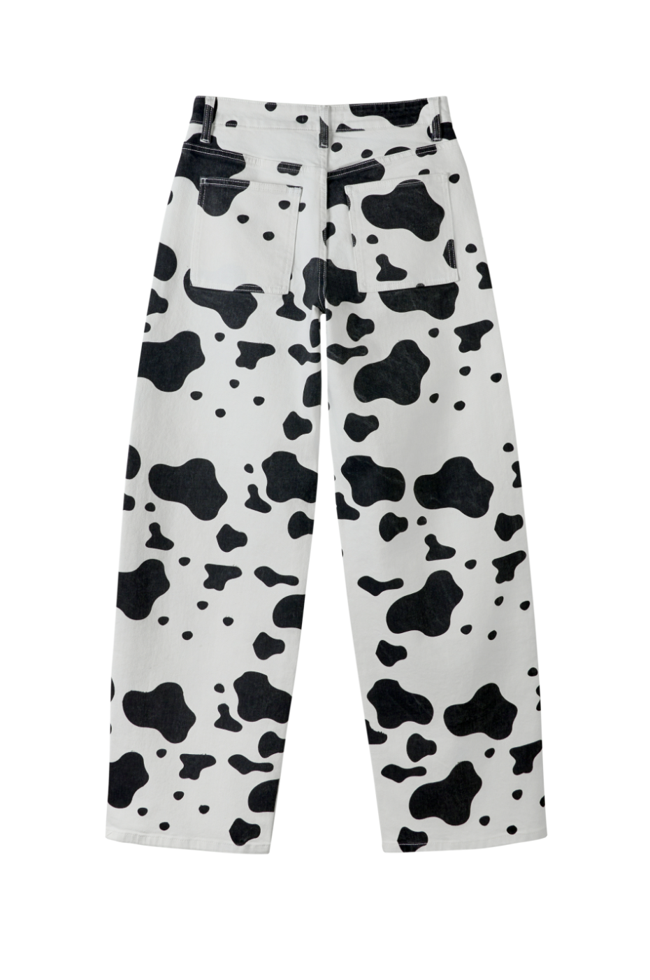BEXLEY MID RISE STRAIGHT BYU0001 (BYMJ196) BLACK/WHITE COWS