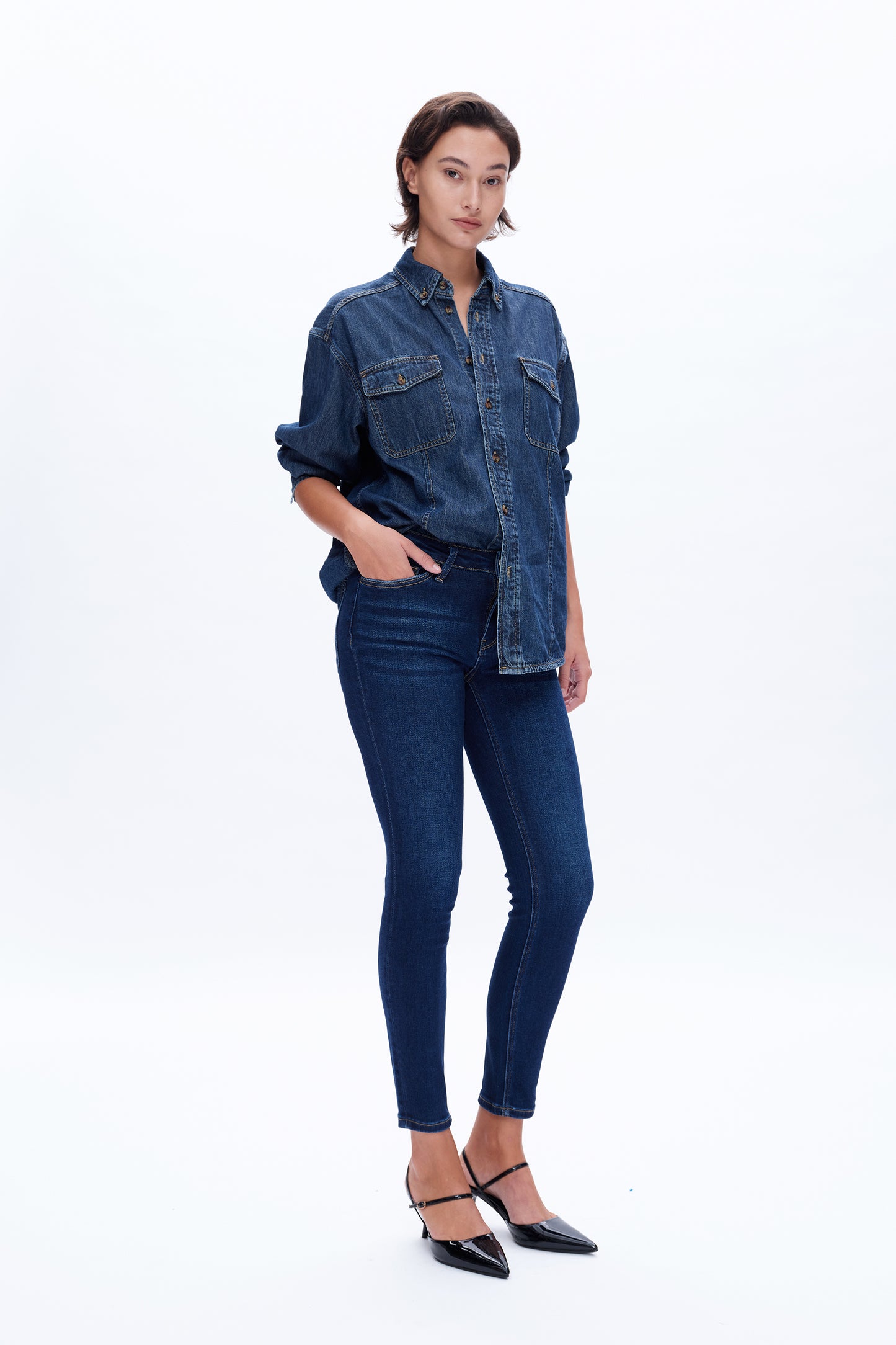 MID RISE ANKLE SKINNY