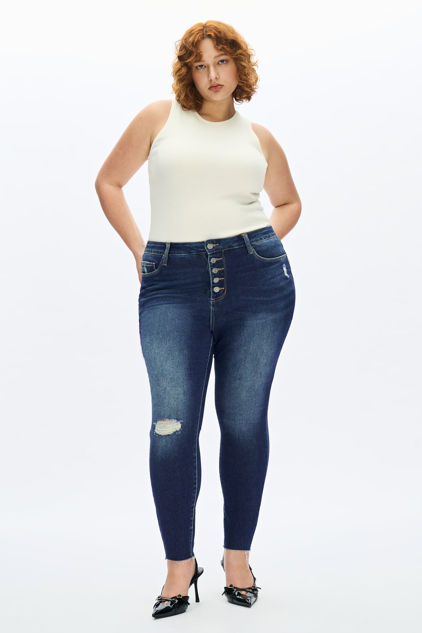 PLUS HIGH RISE SKINNY