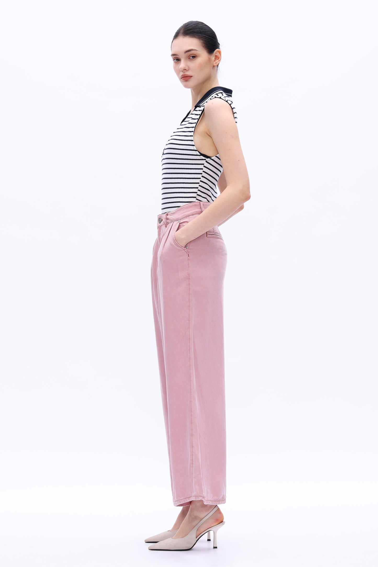 HIGH RISE TENCEL WIDE LEG