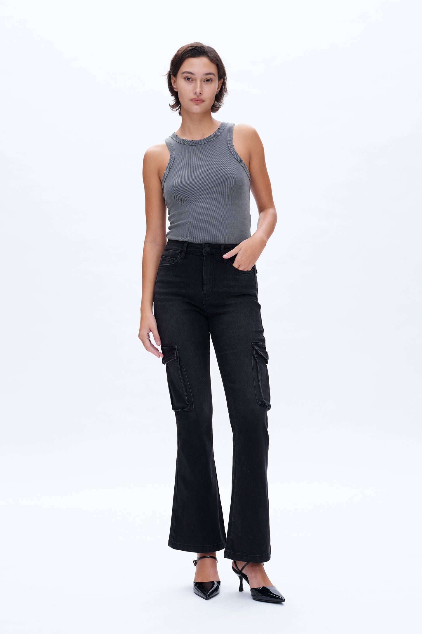 AMY HIGH RISE CARGO FLARED