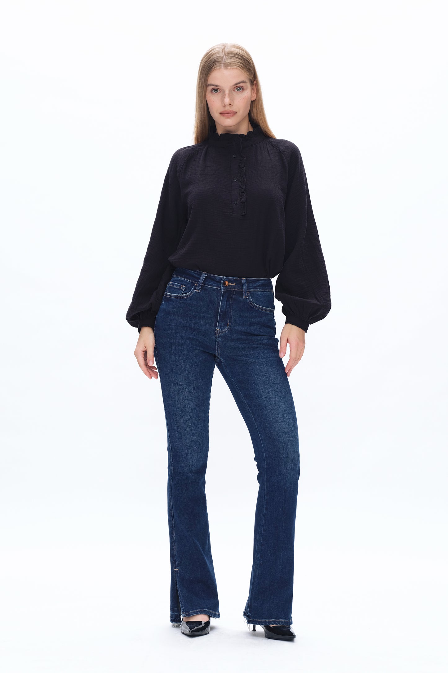 HIGH RISE FLARE LEG