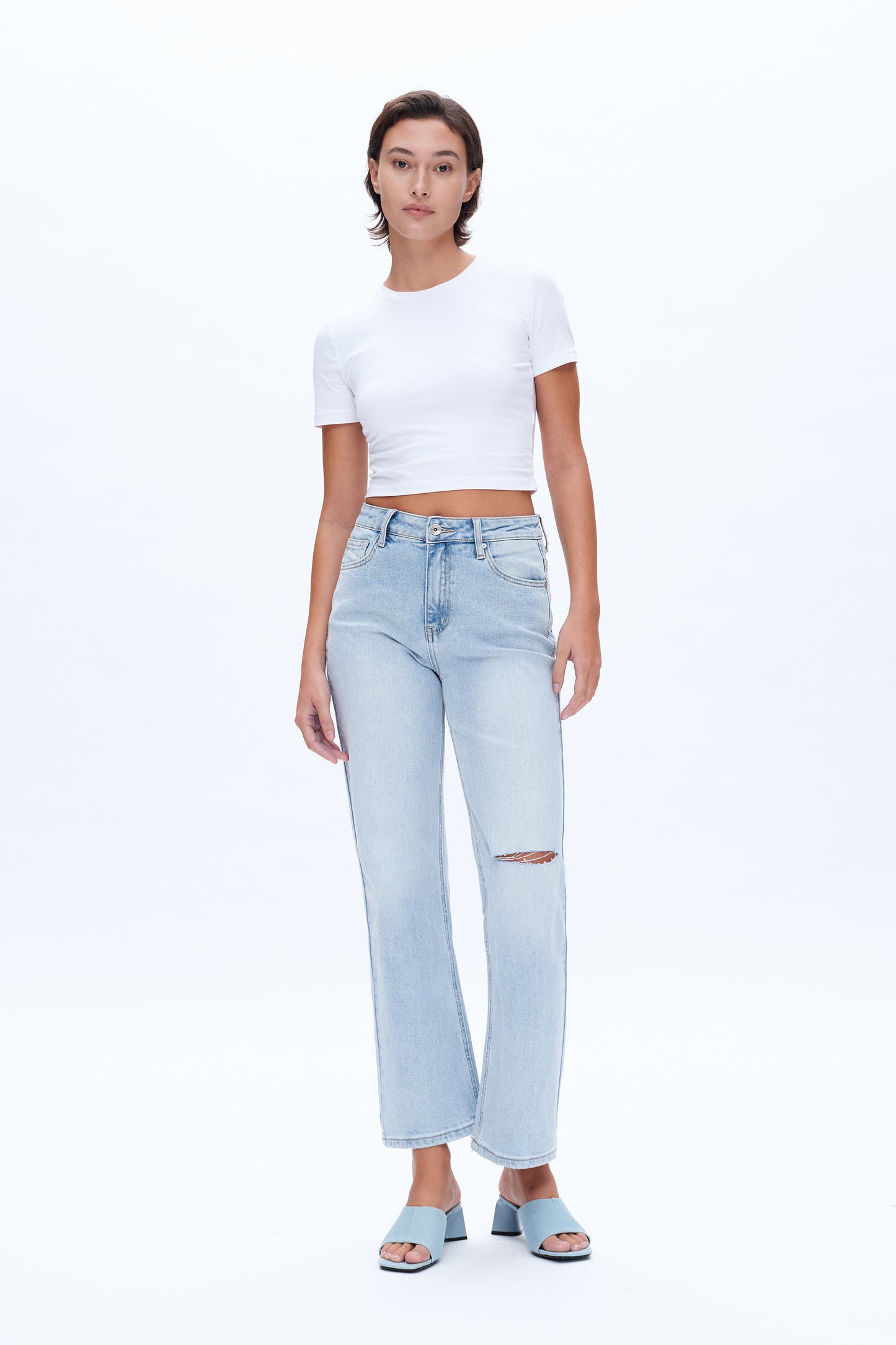 ALVA HIGH RISE STRAIGHT JEANS BYT5188 (BYHE118) BLUE LOVE