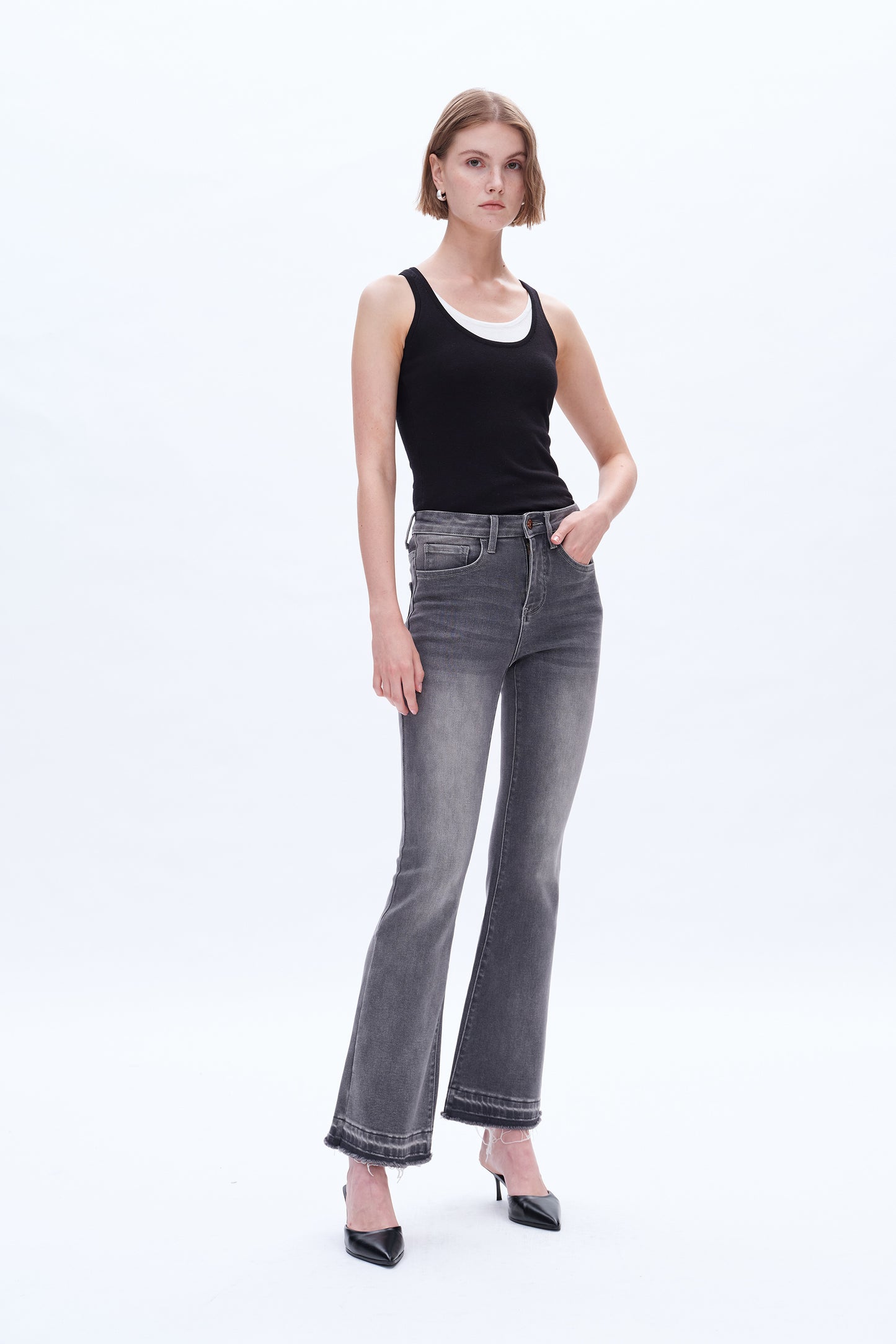 HIGH RISE FLARE LEG