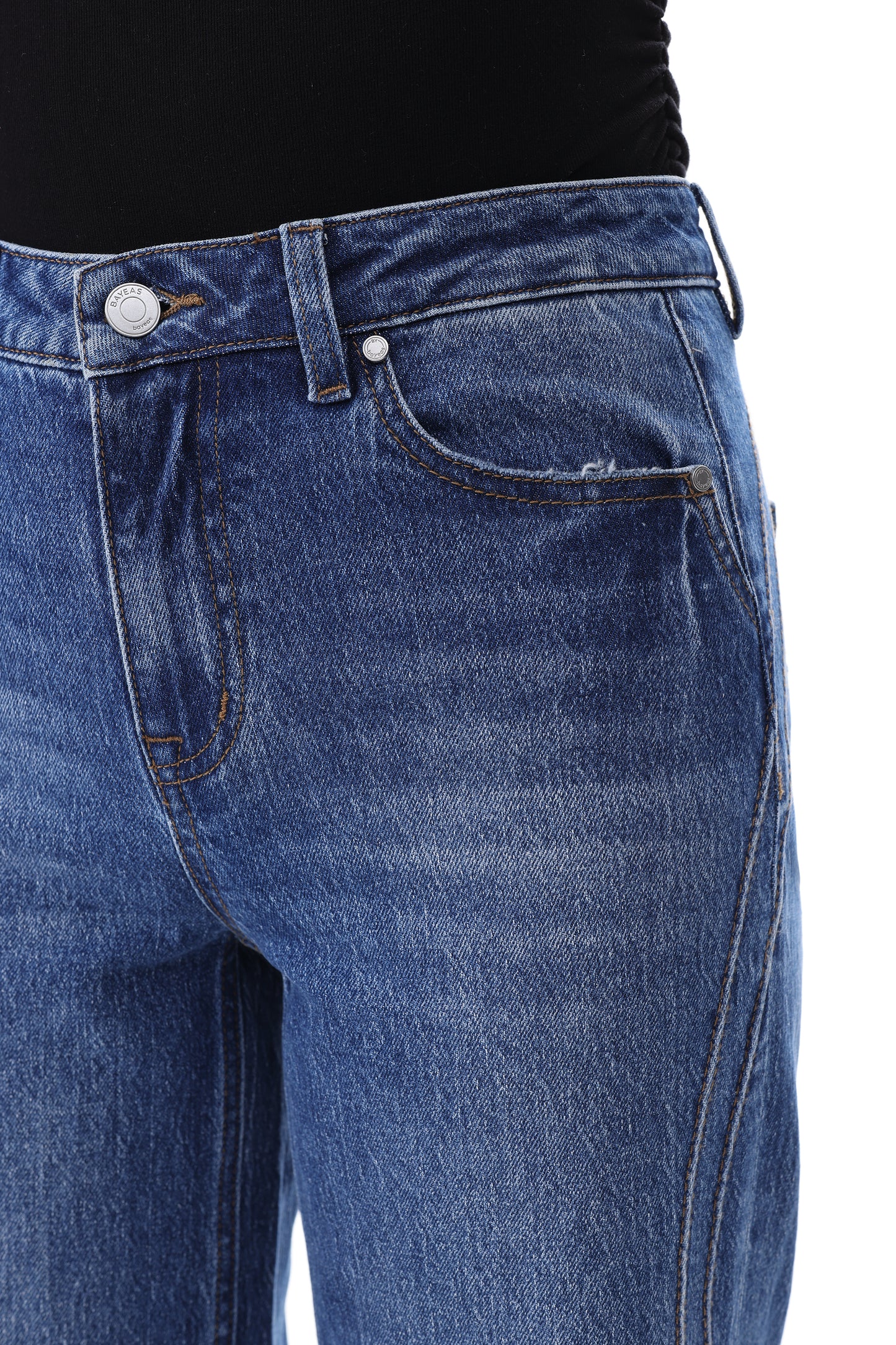 NEW YORK HIGH RISE FLARED WIDE LEG FULL JEANS BYW8428