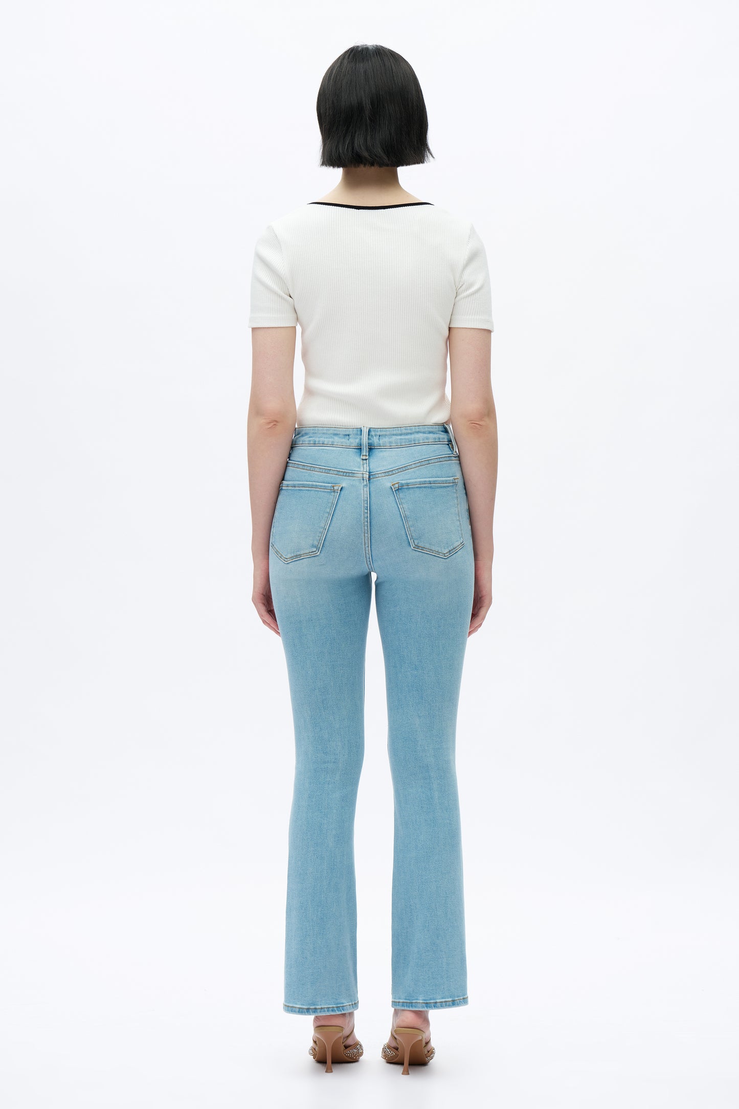 PLUS HIGH RISE BOOTCUT DENIM JEANS