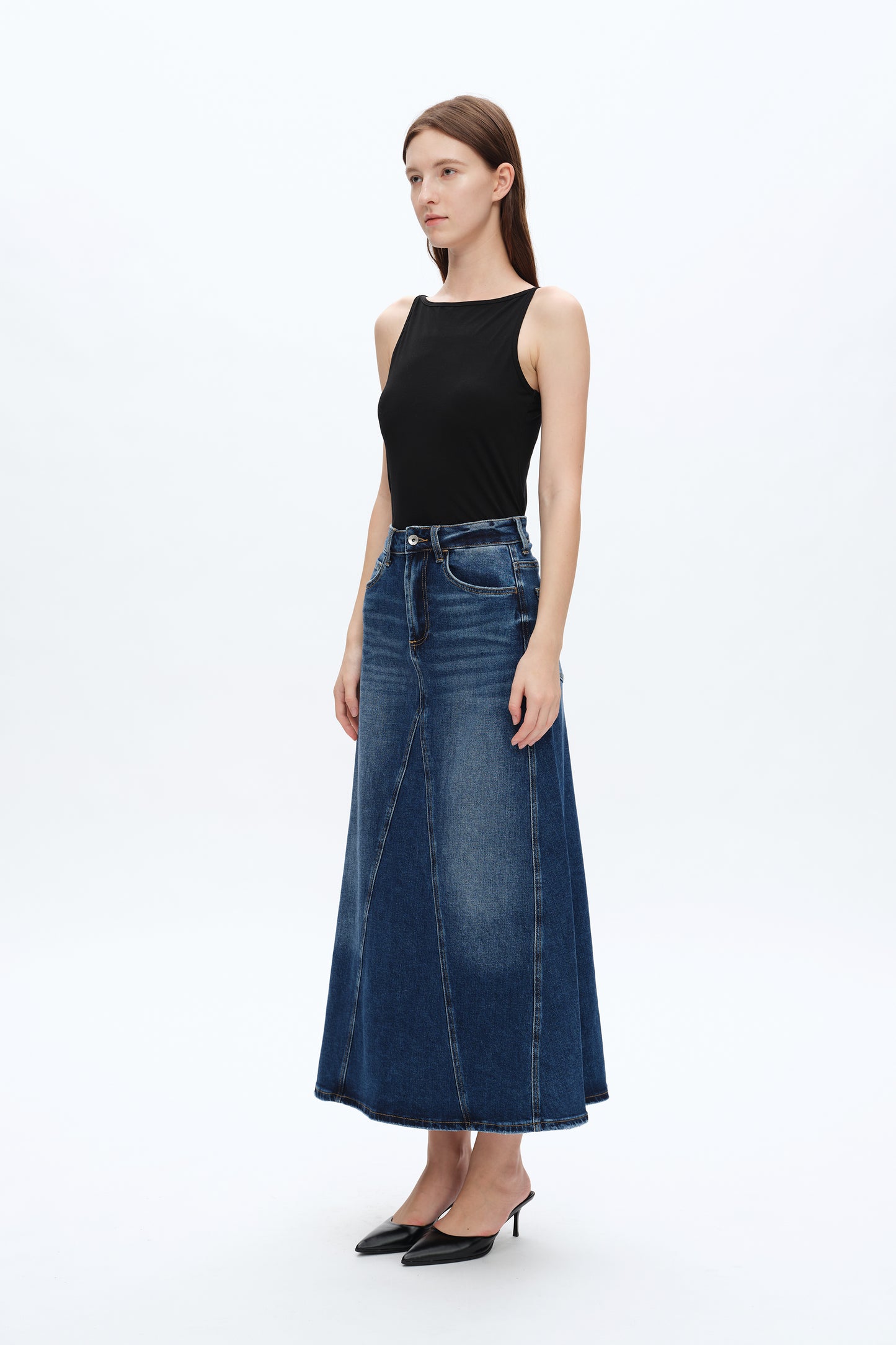 WASHED A LINE SKIRT