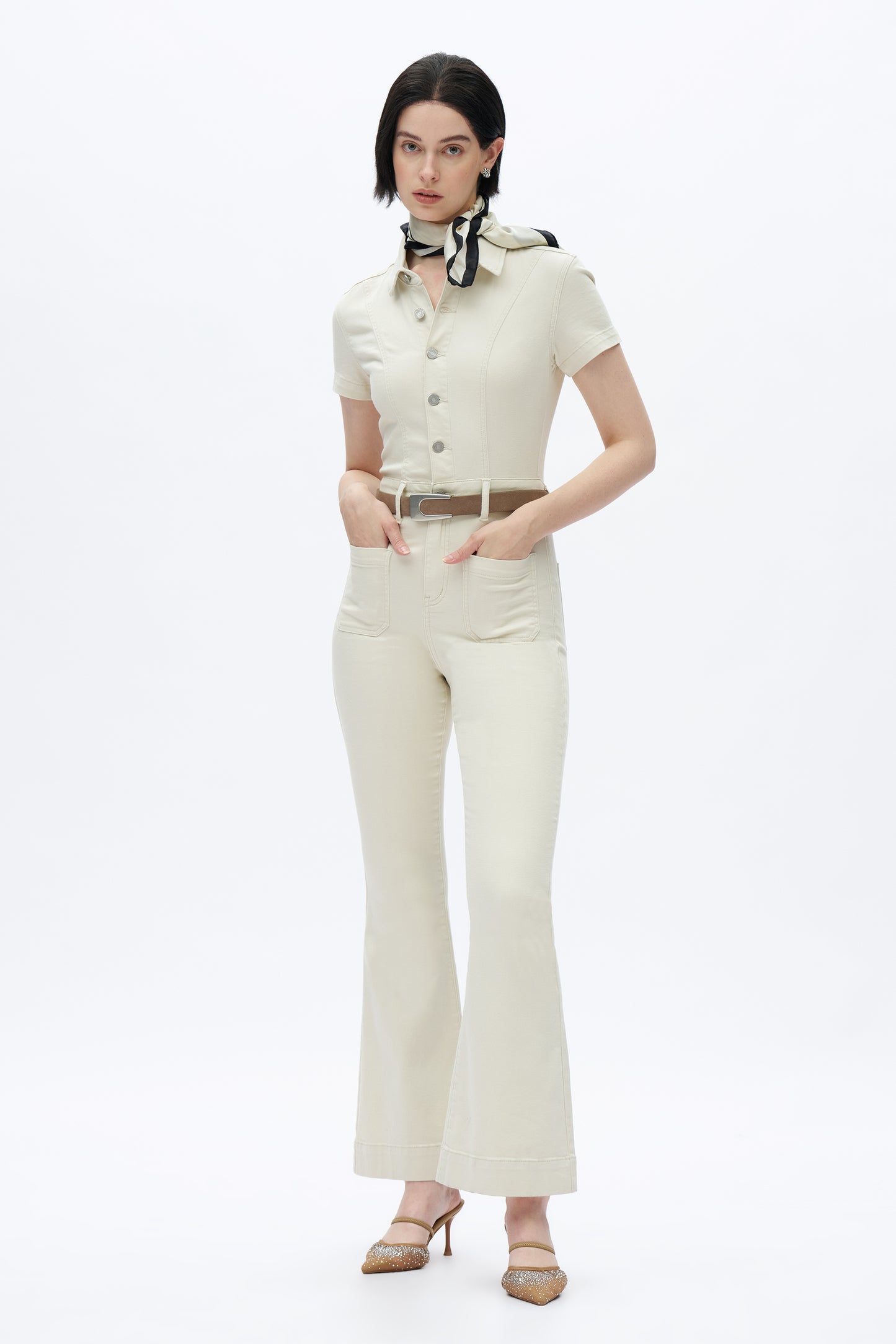 FLARE LEG JUMPSUIT