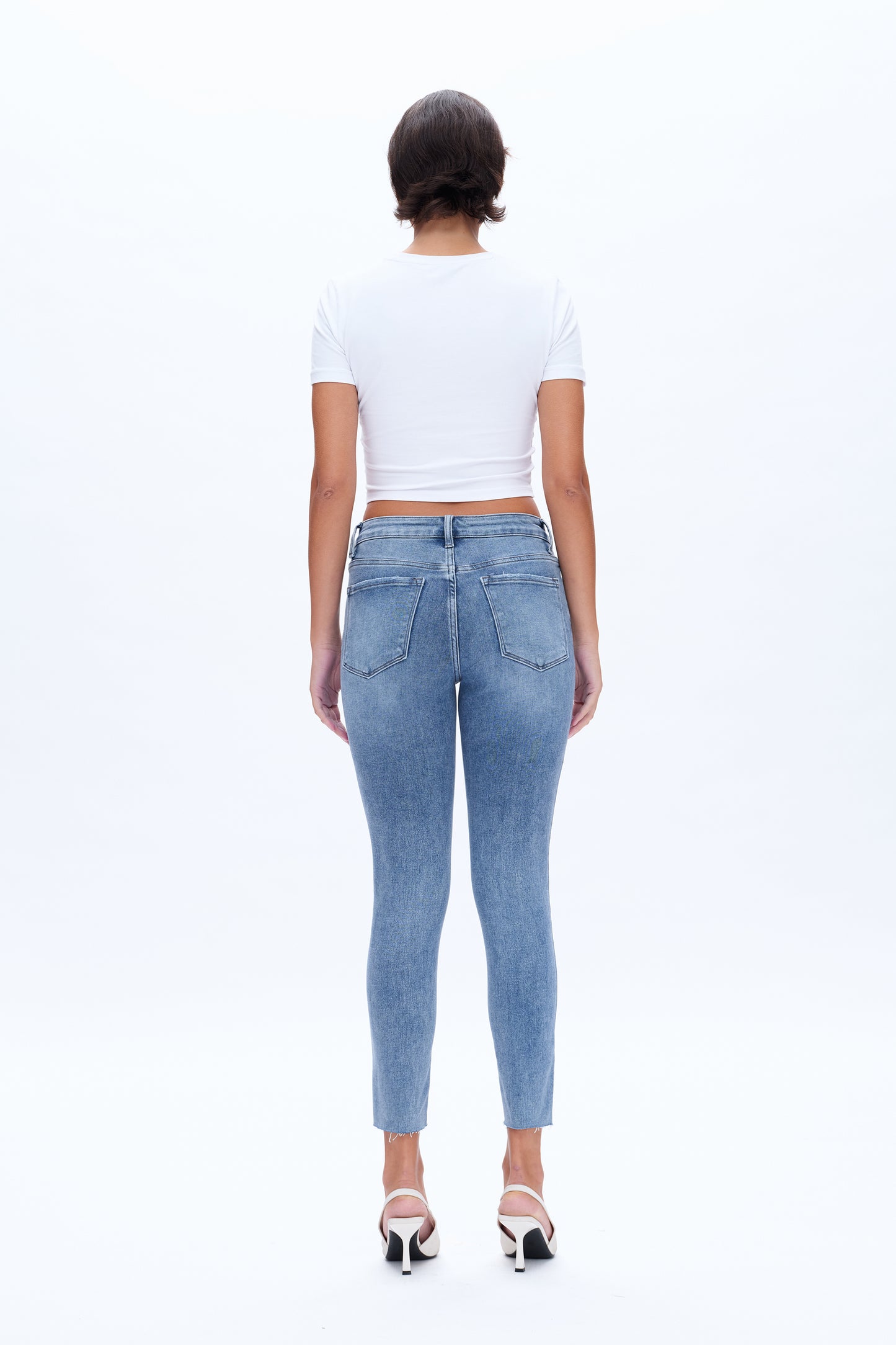 MIDDLE RISE ANKLE SKINNY