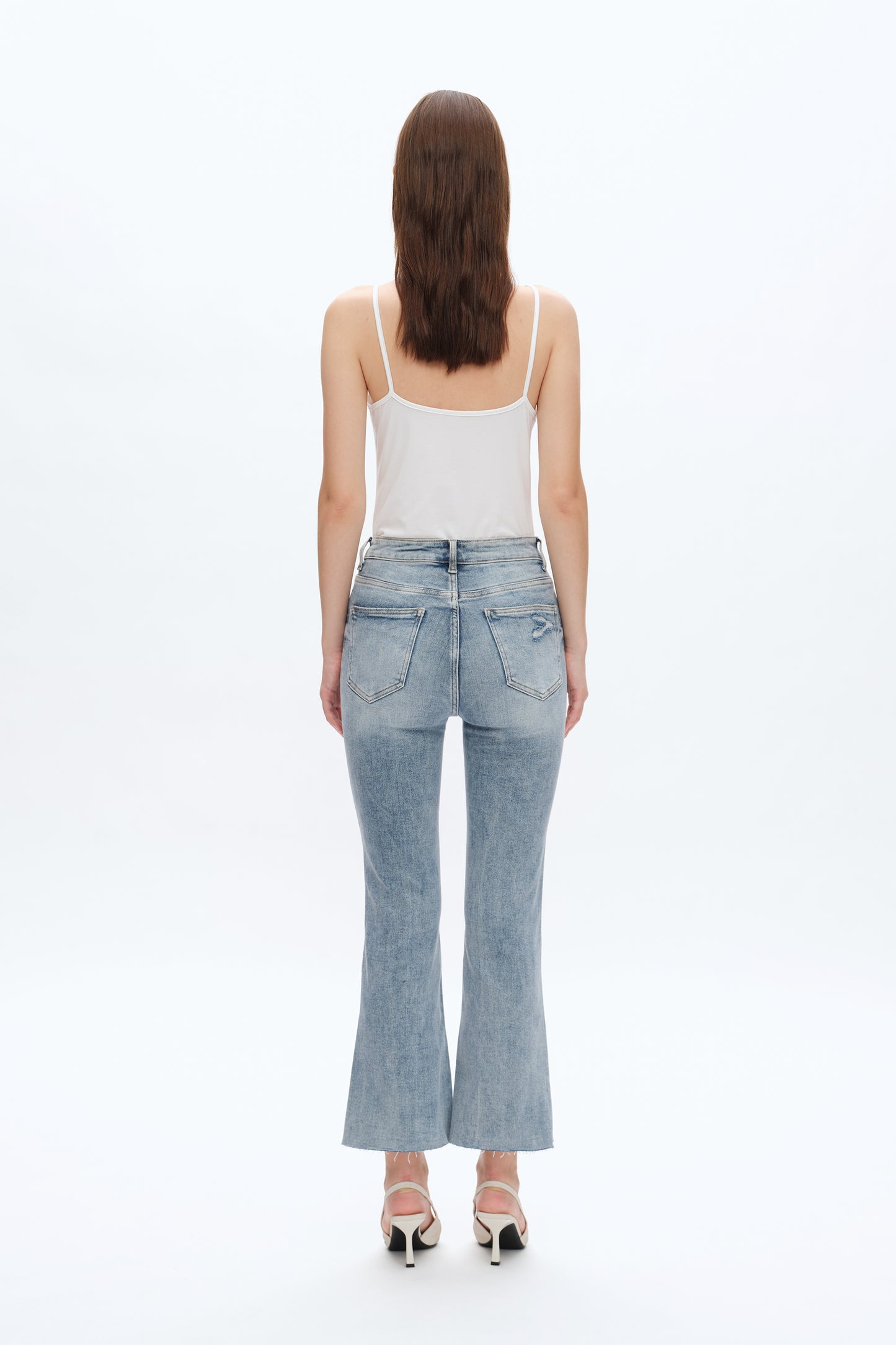 BETTY HIGH RISE CROPPED FLARE JEANS BYF1138 (BYLY065) ICE BLUE