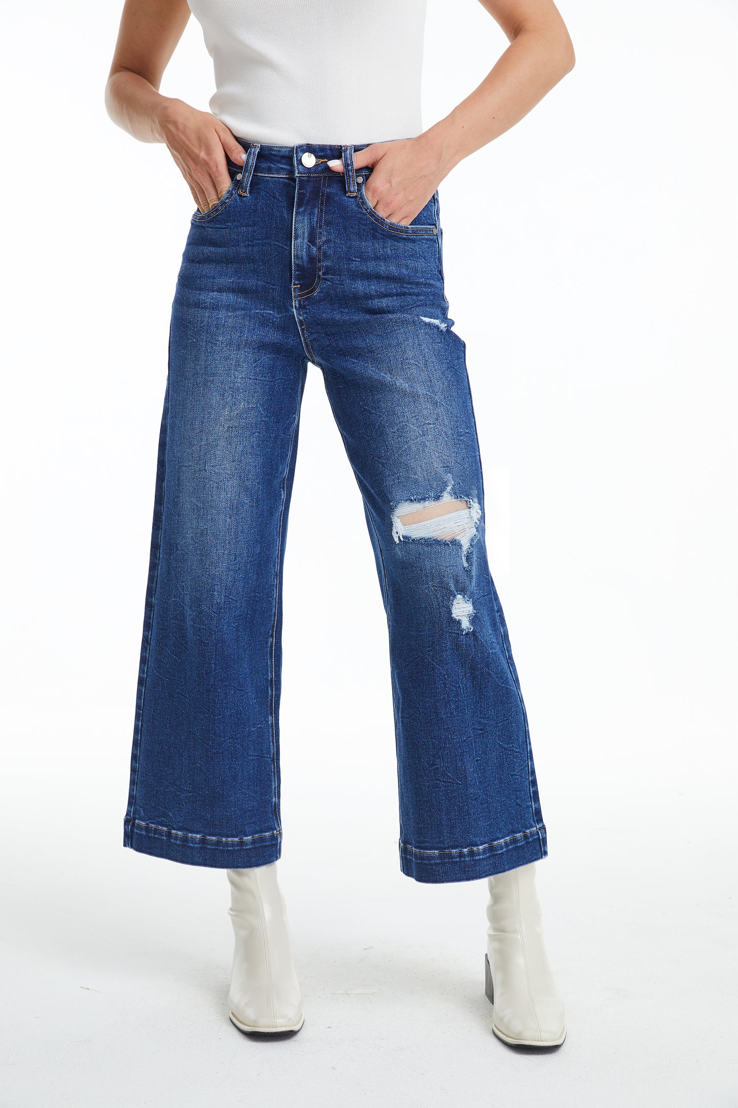 MID RISE WIDE LEG FLARE