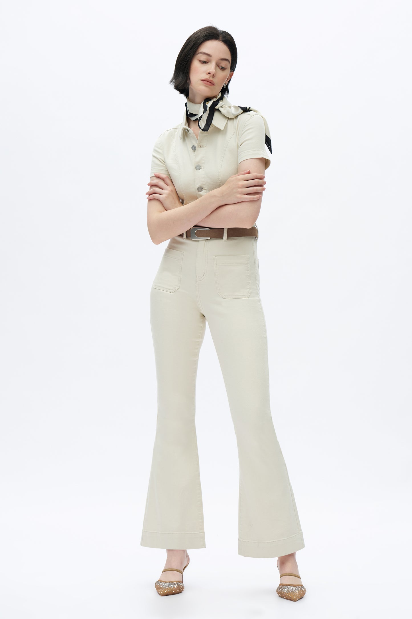 FLARE LEG JUMPSUIT