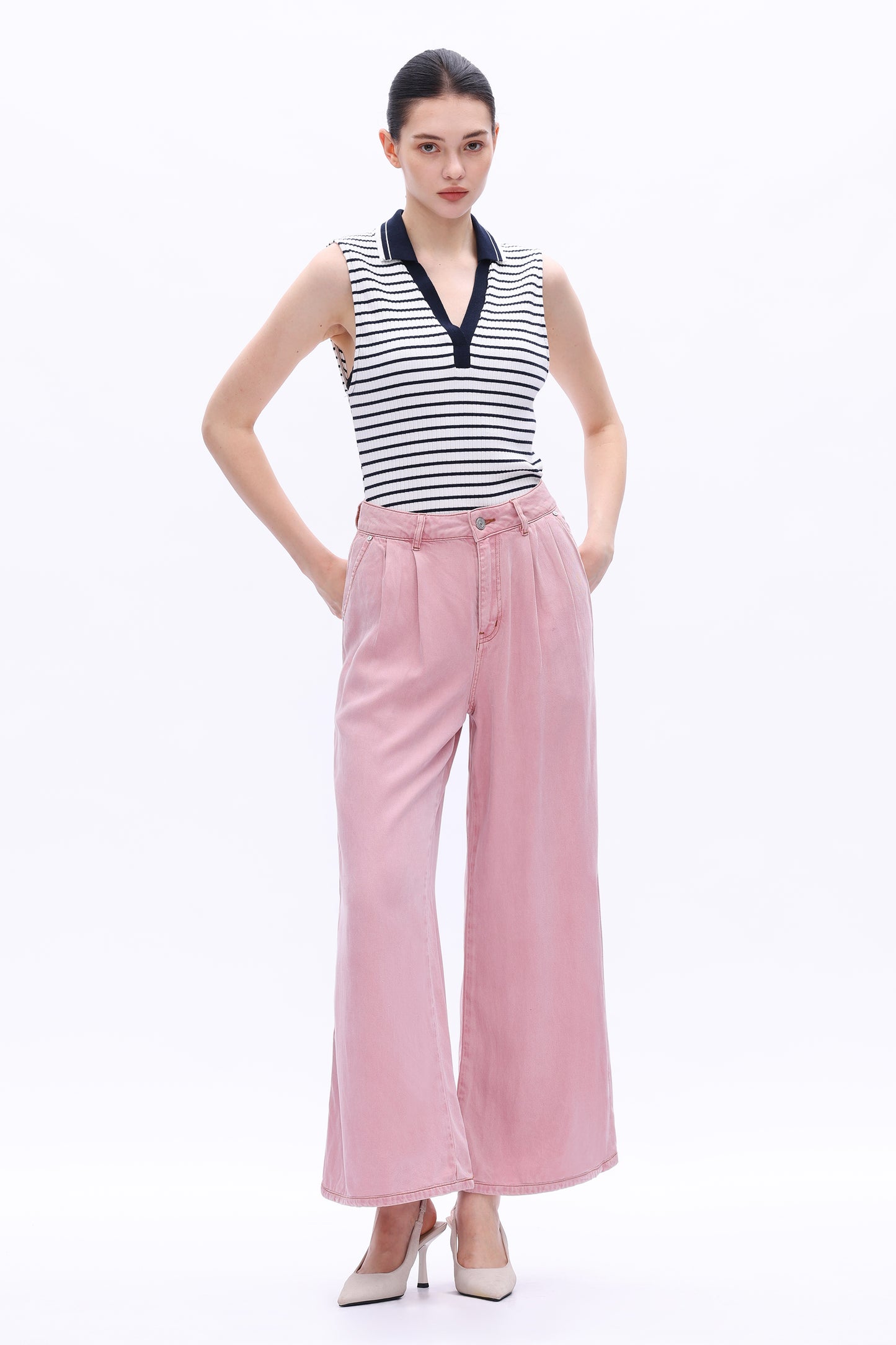 HIGH RISE TENCEL WIDE LEG