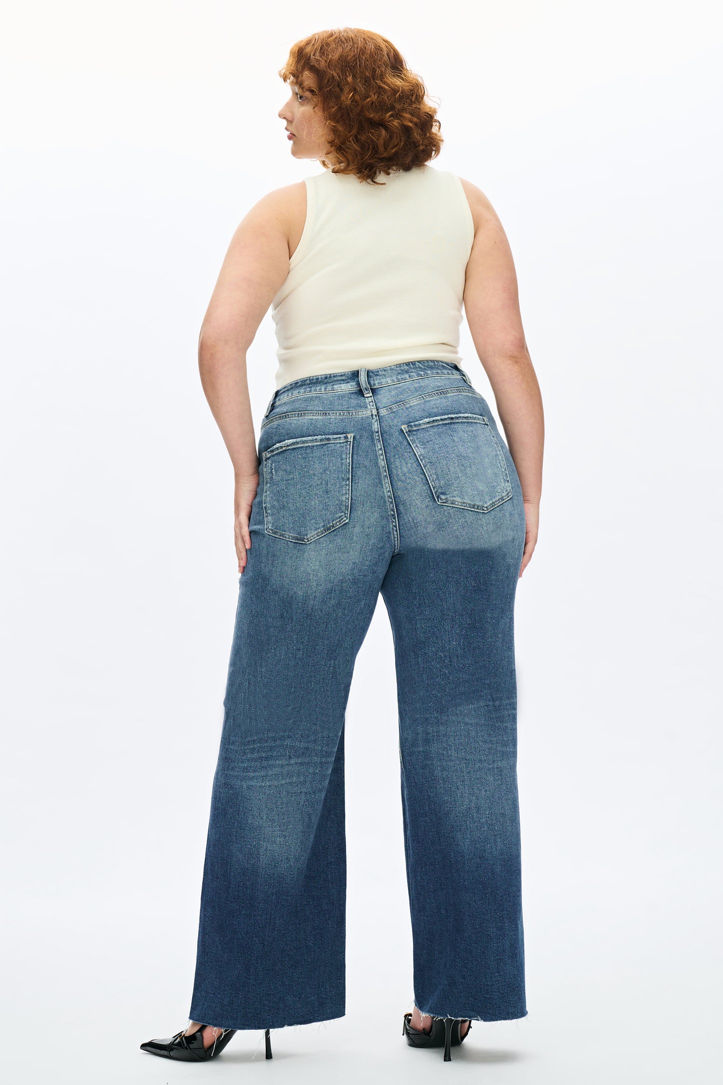PLUS BETH HIGH RISE WIDE LEG
