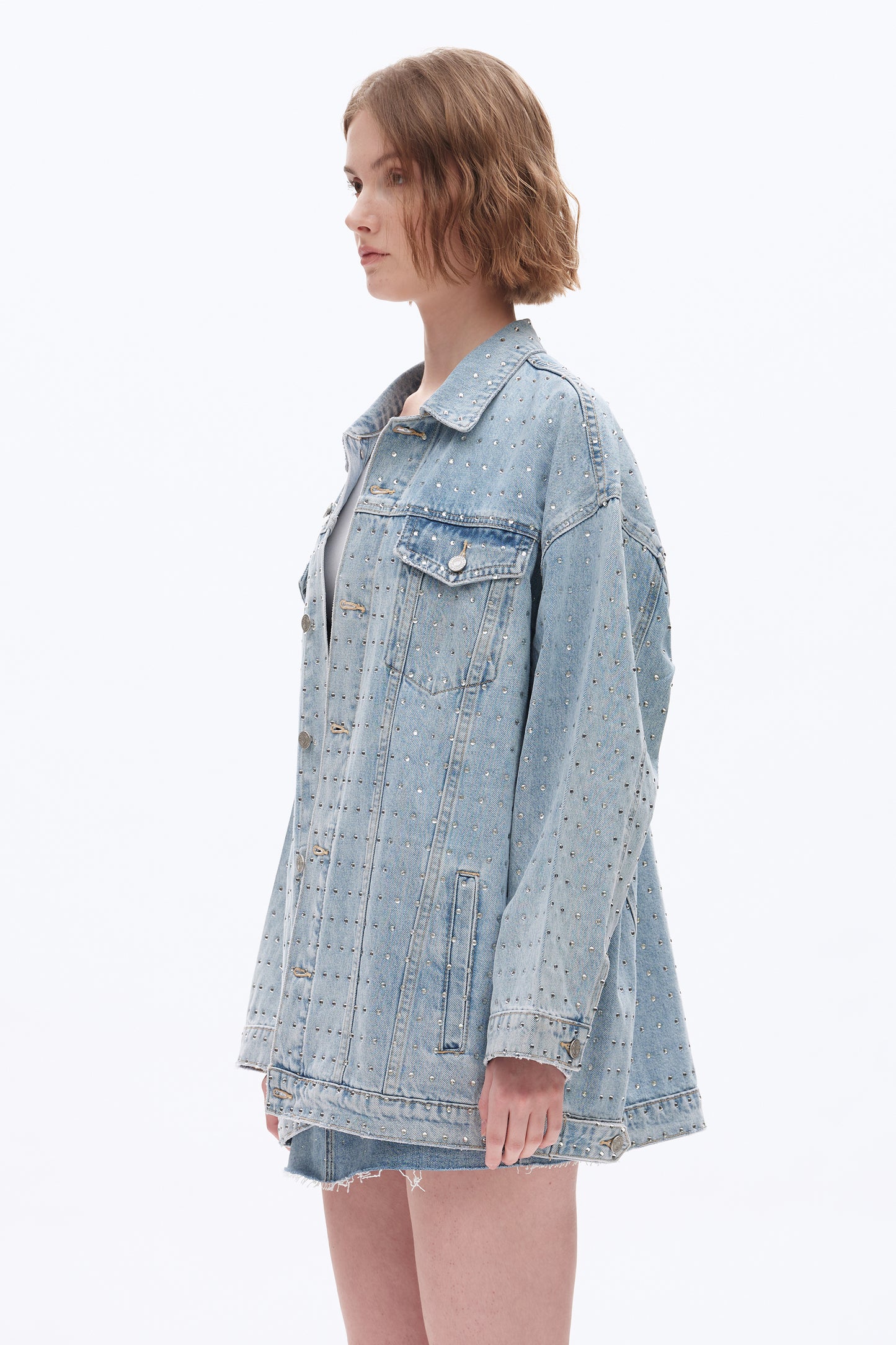 EMBELLISHED DENIM JACKETS BYJ9053 (BYHE227) LIGHT BLUE