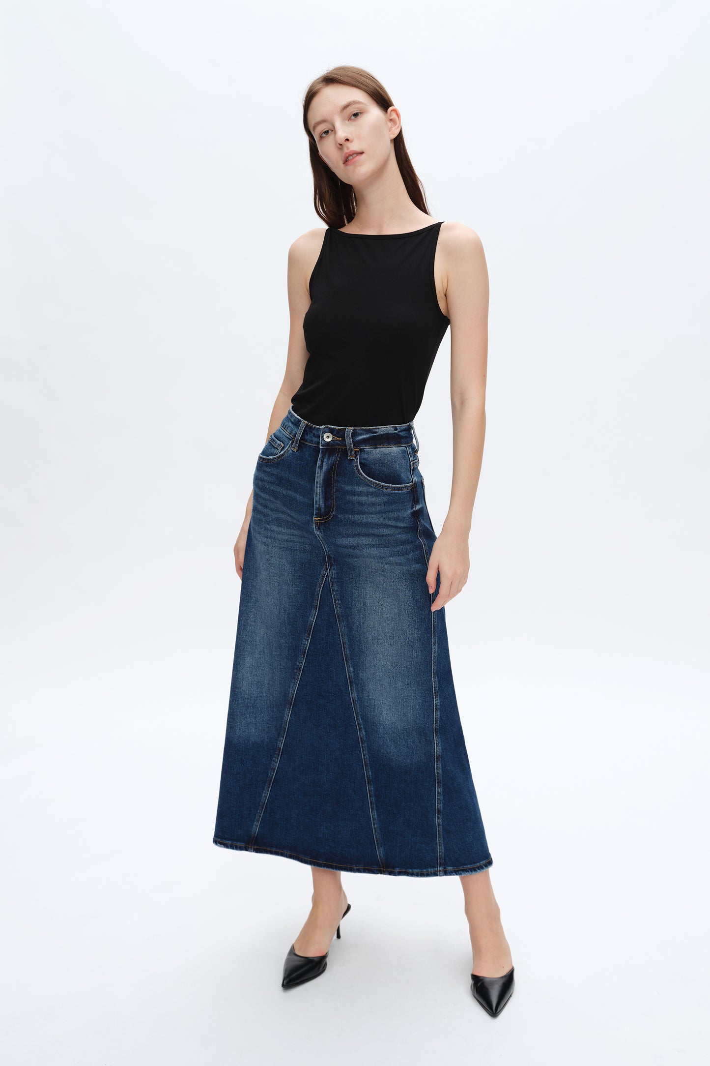 WASHED A LINE SKIRT