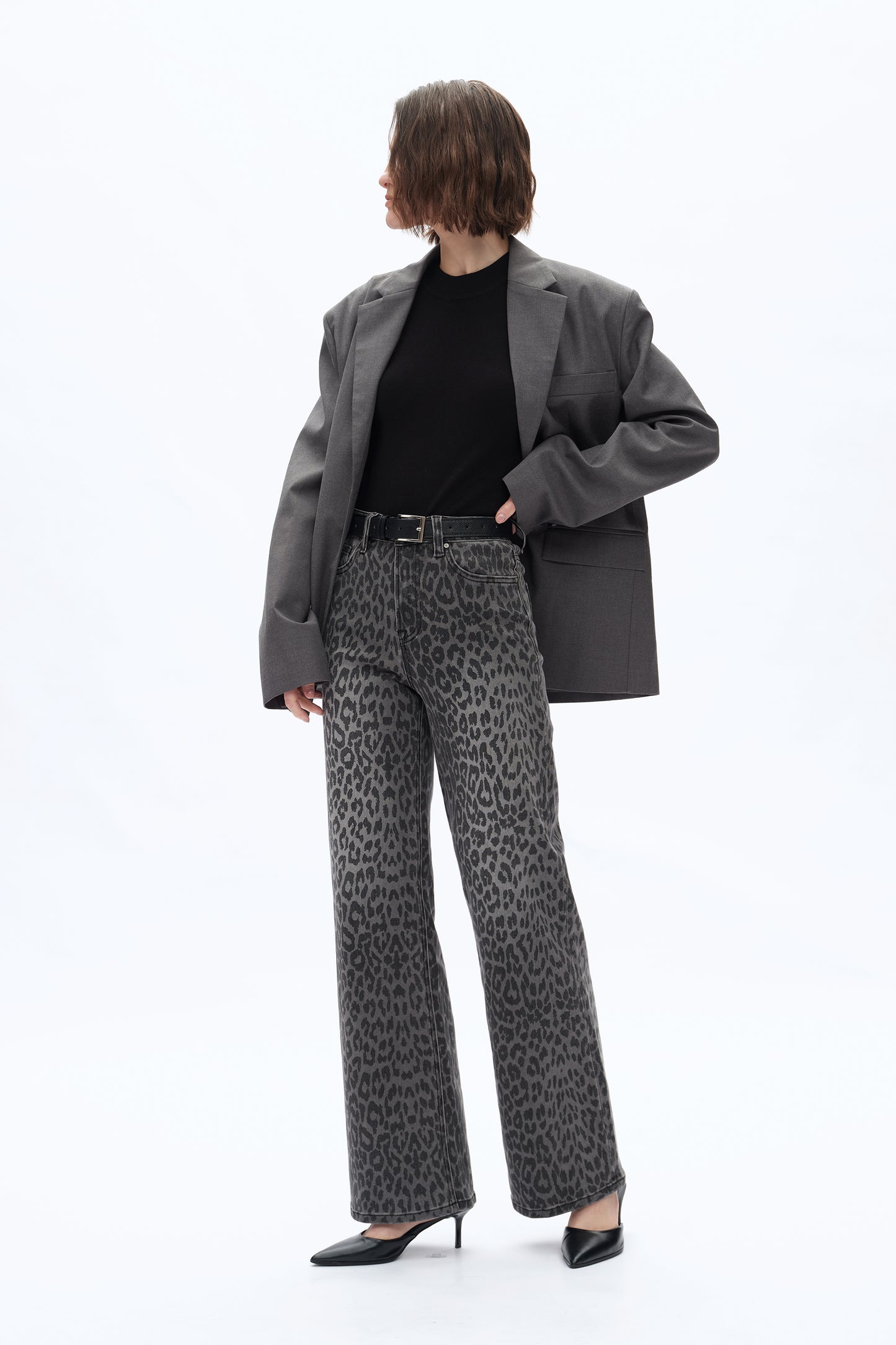 HIGH RISE LEOPARD WIDE LEG