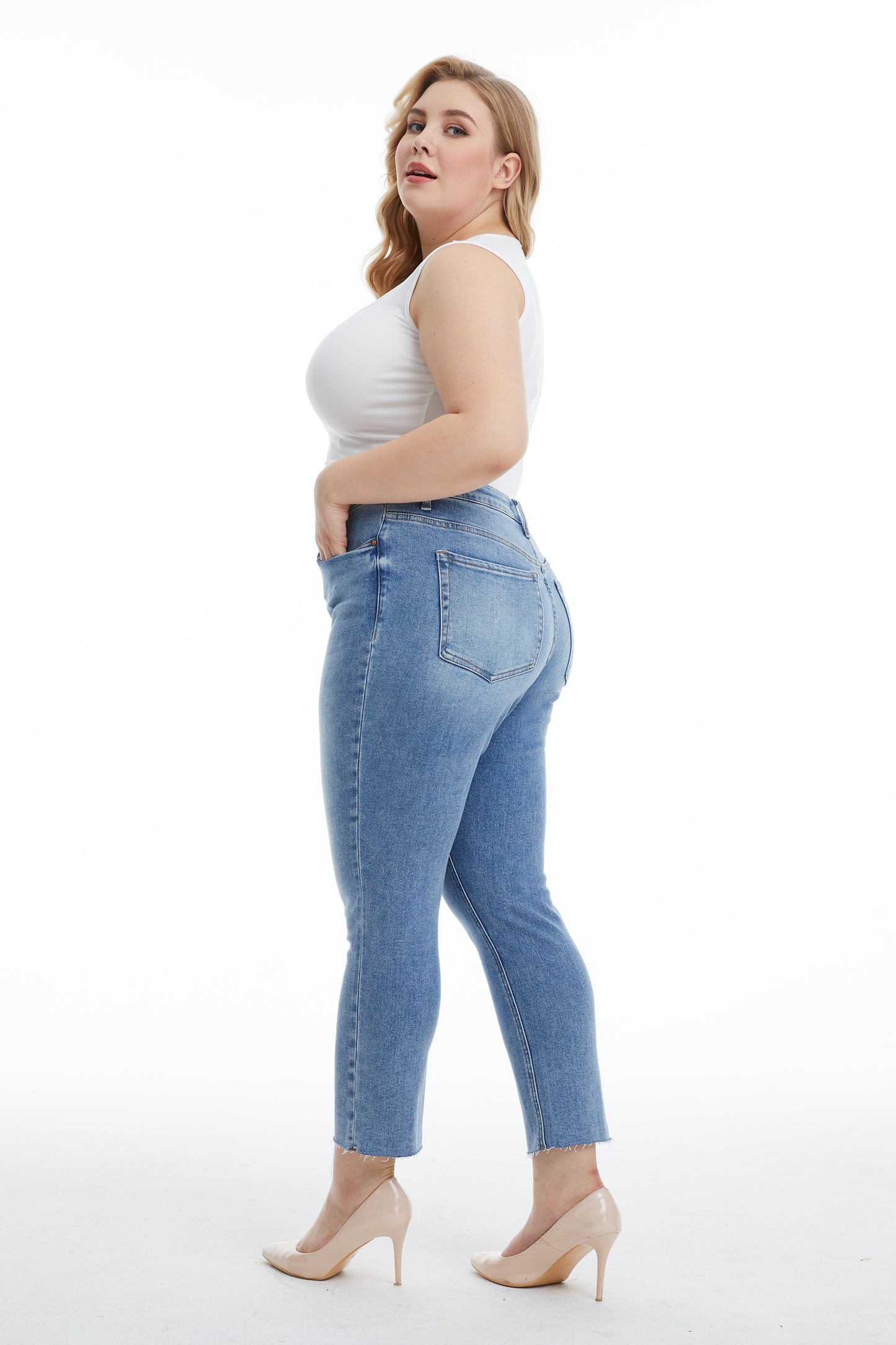 PLUS MID RISE SKINNY ANKLE