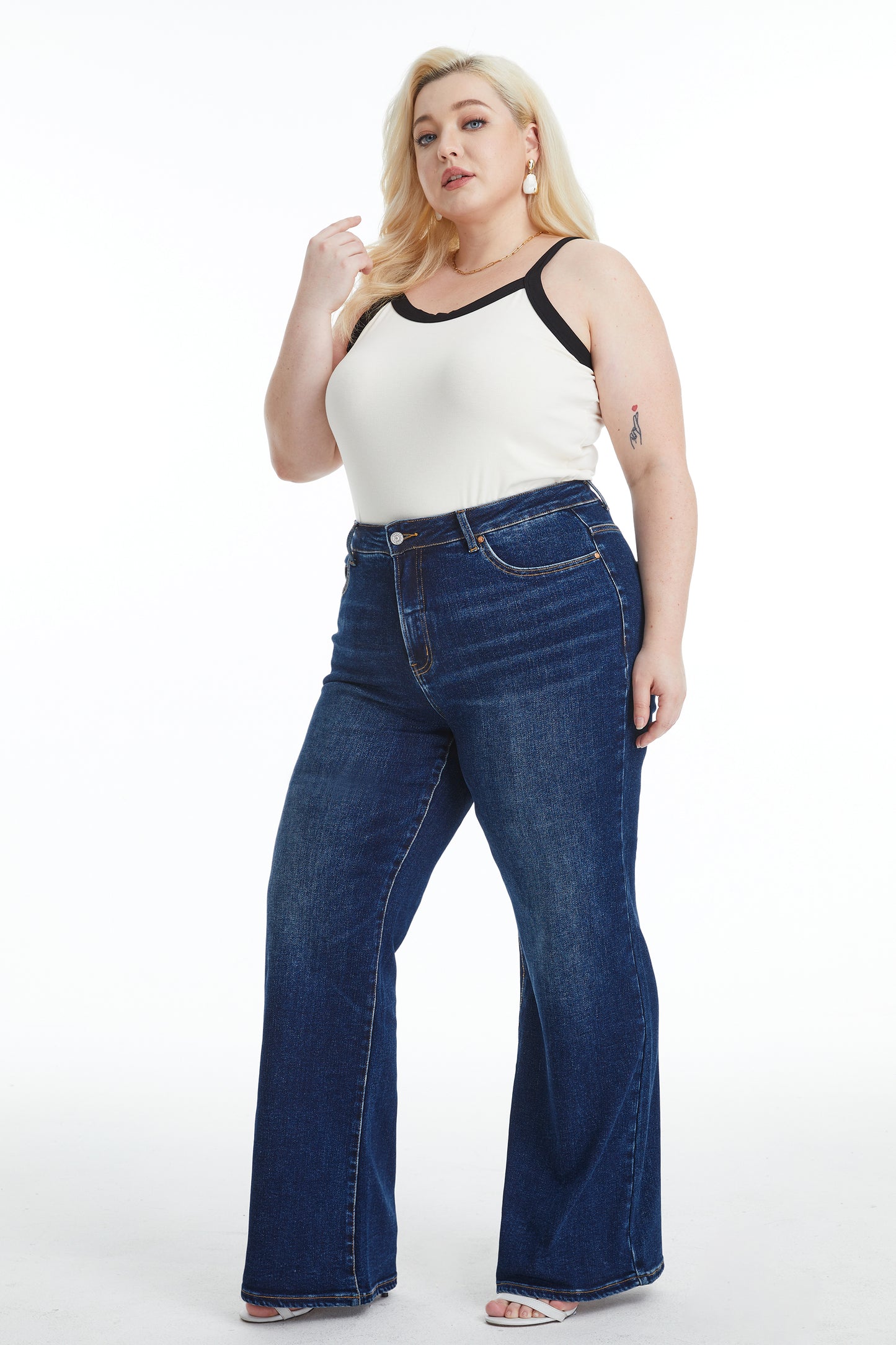 PLUS LINDA HIGH RISE WIDE LEG
