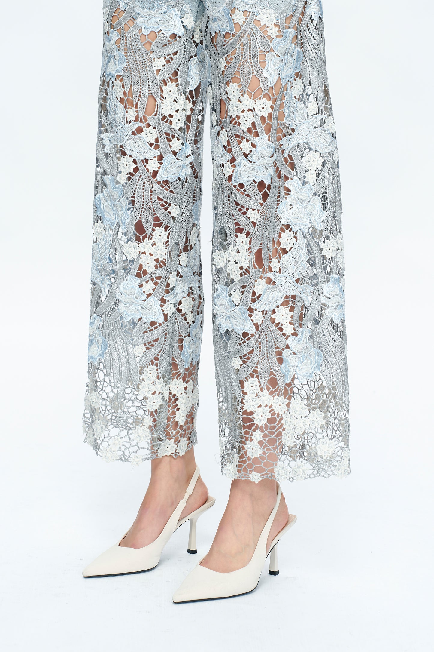 HIGH RISE LACE WIDE LEG